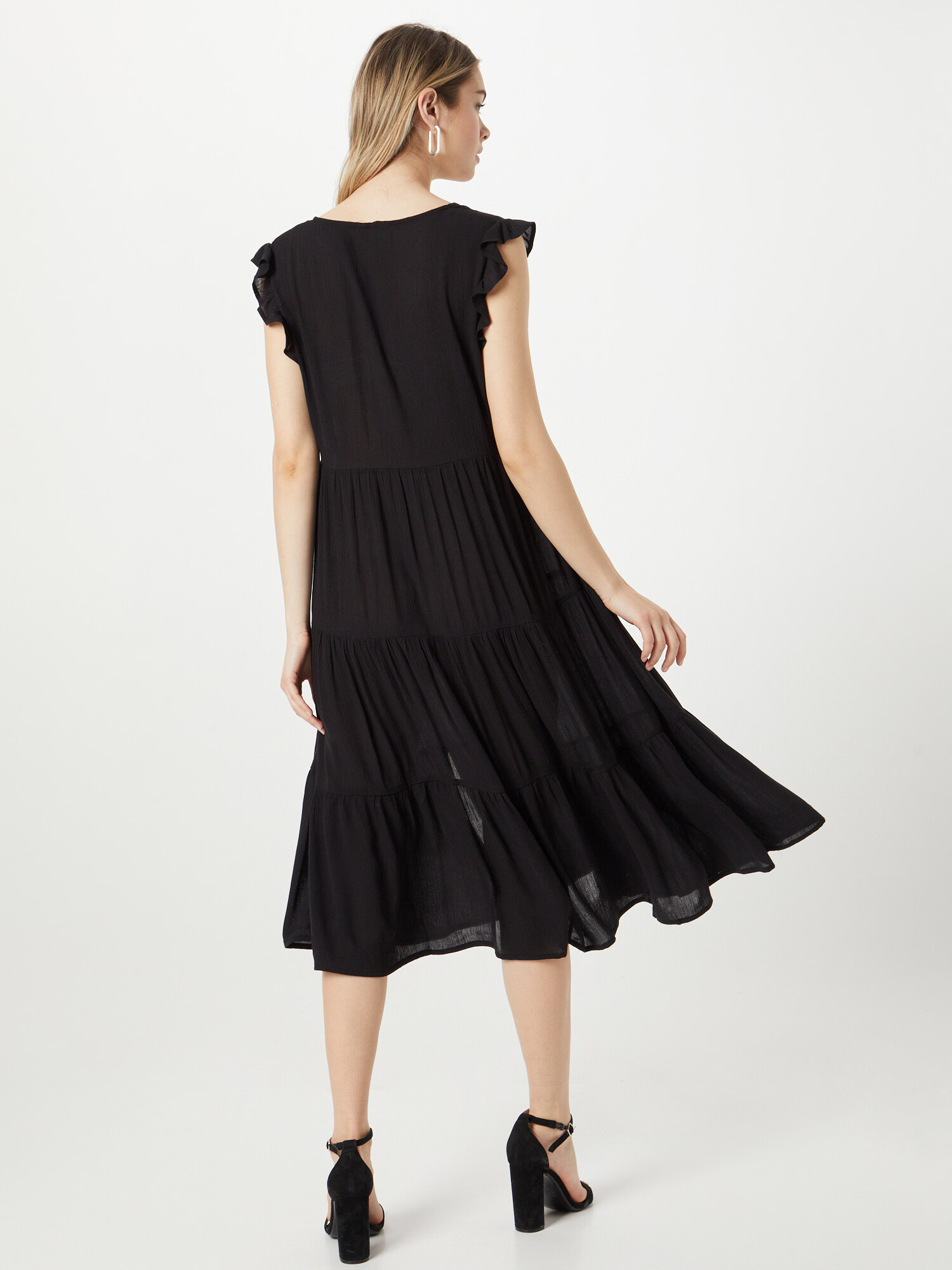 ICHI Rochie 'Dress-light woven' negru - Pled.ro