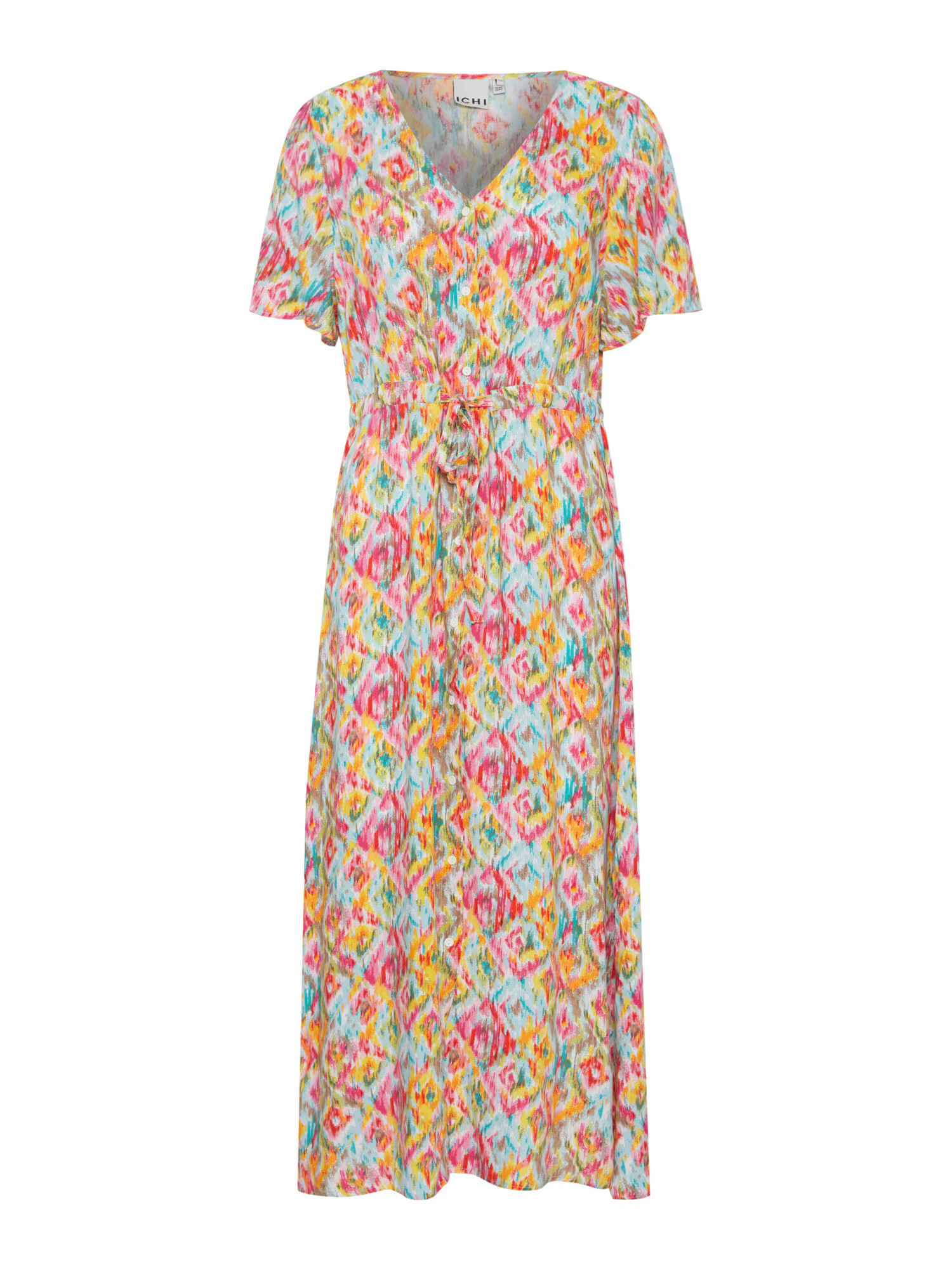 ICHI Rochie 'Vera' albastru / albastru pastel / galben / roz - Pled.ro