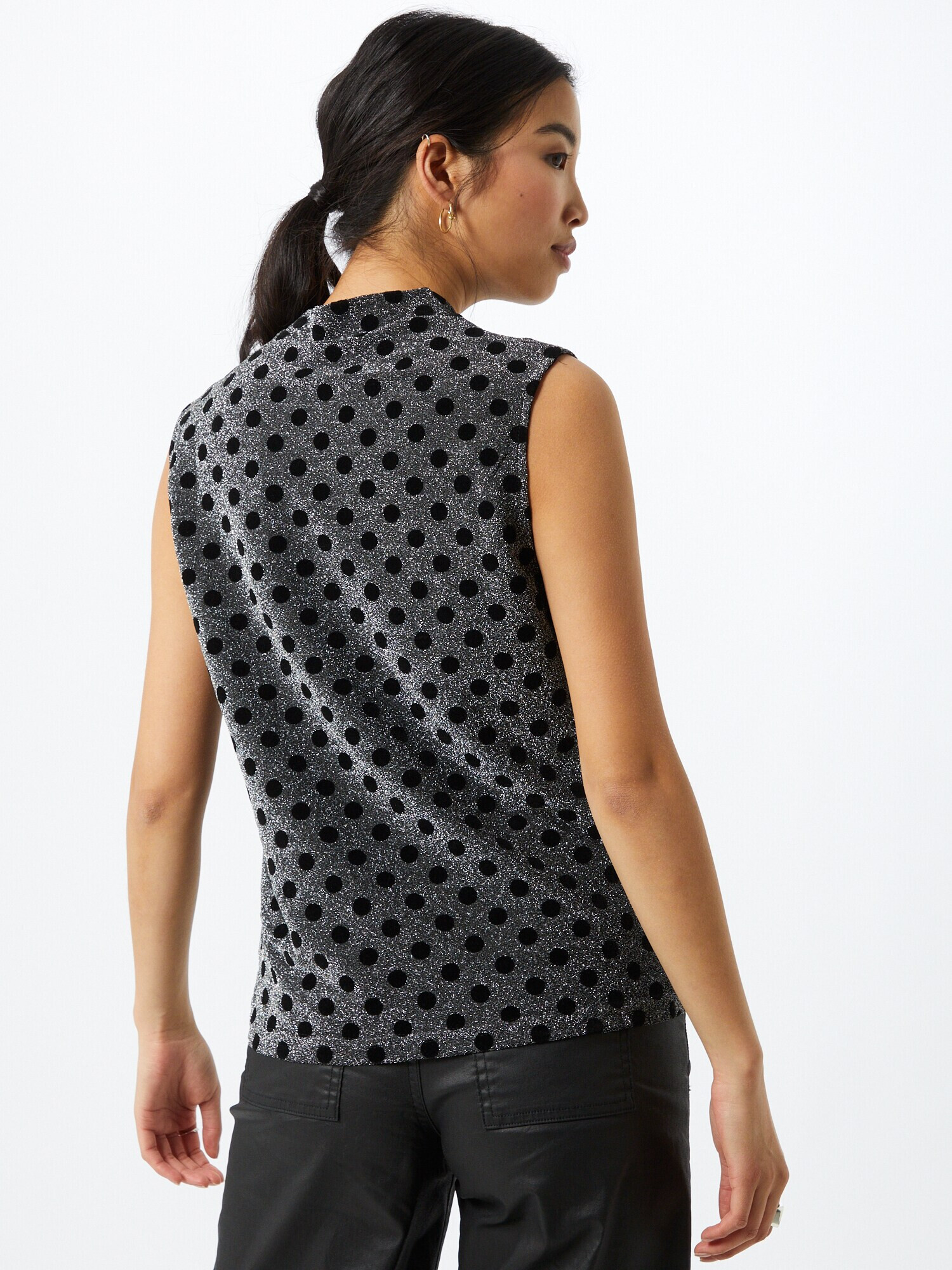 ICHI Top negru / argintiu - Pled.ro