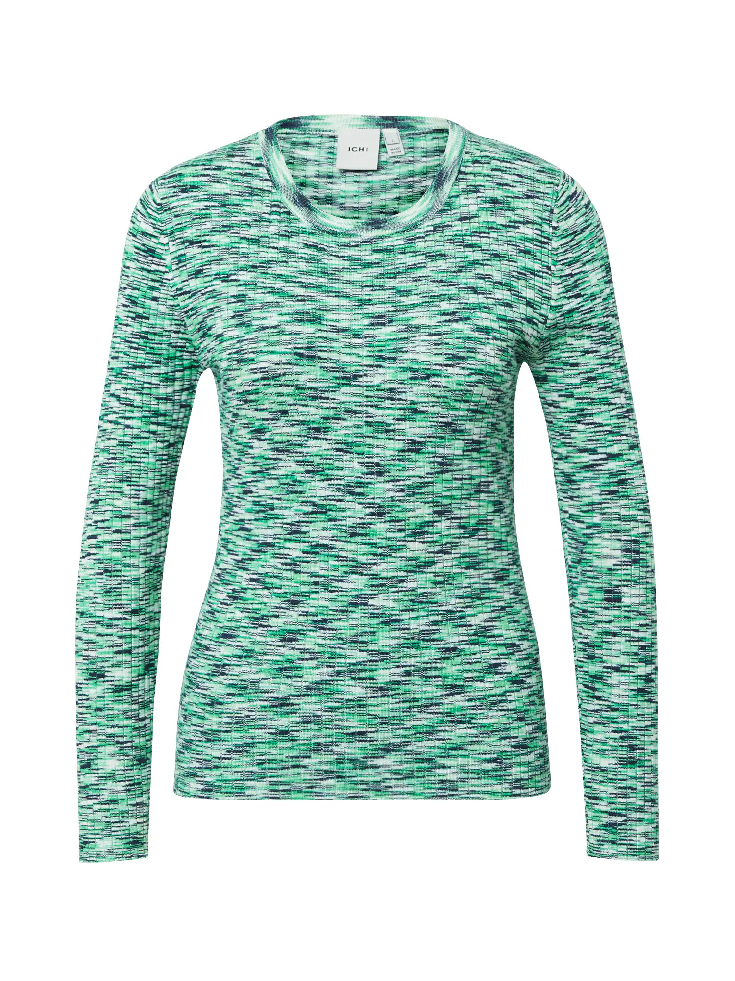 ICHI Tricou 'BRINOA' bleumarin / verde / alb - Pled.ro