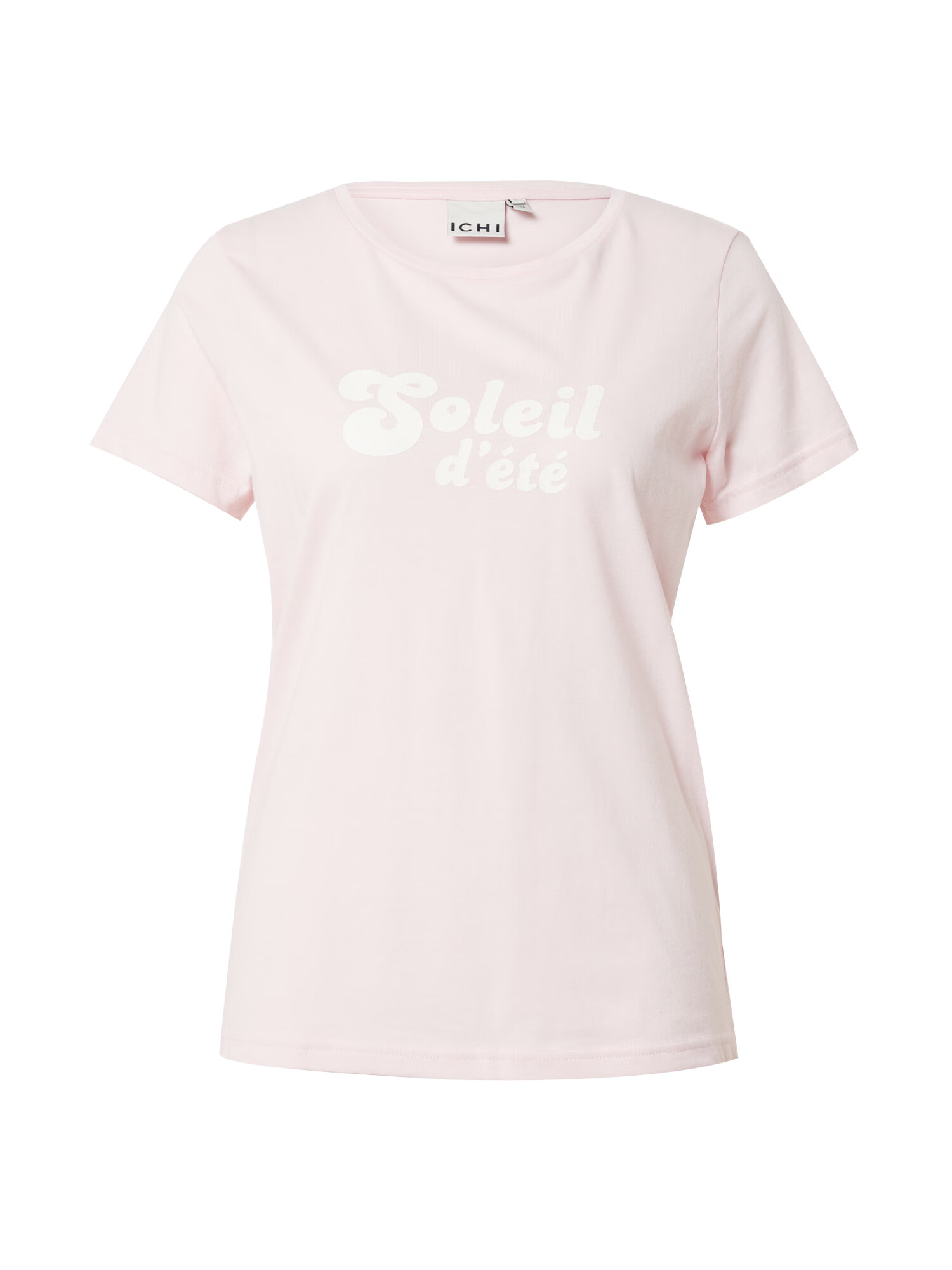 ICHI Tricou 'CAMINO' roz pastel / alb - Pled.ro