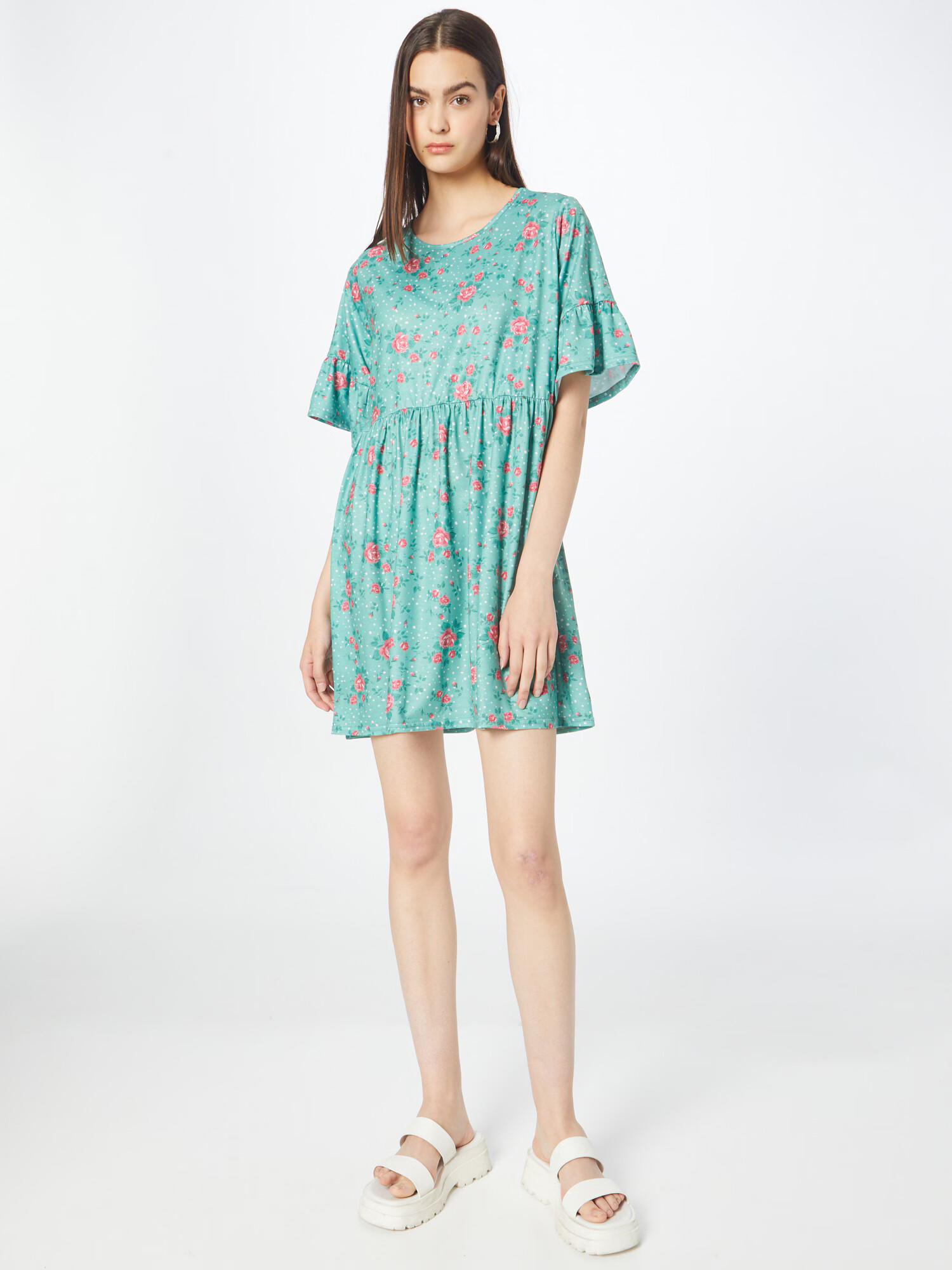 In The Style Rochie 'JAC JOSSA' turcoaz / verde jad / roz / rosé / alb - Pled.ro