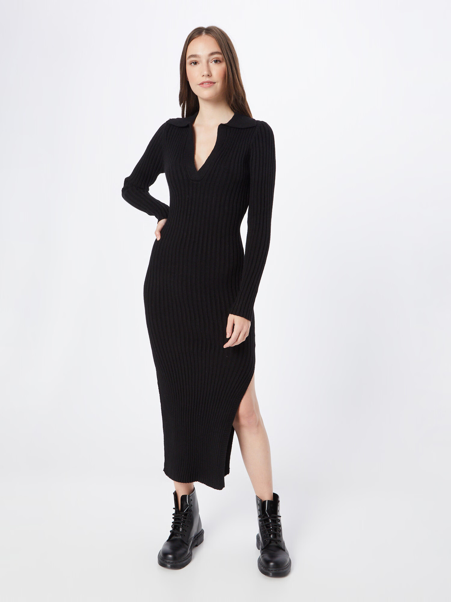 In The Style Rochie tricotat 'BILLIE' negru - Pled.ro