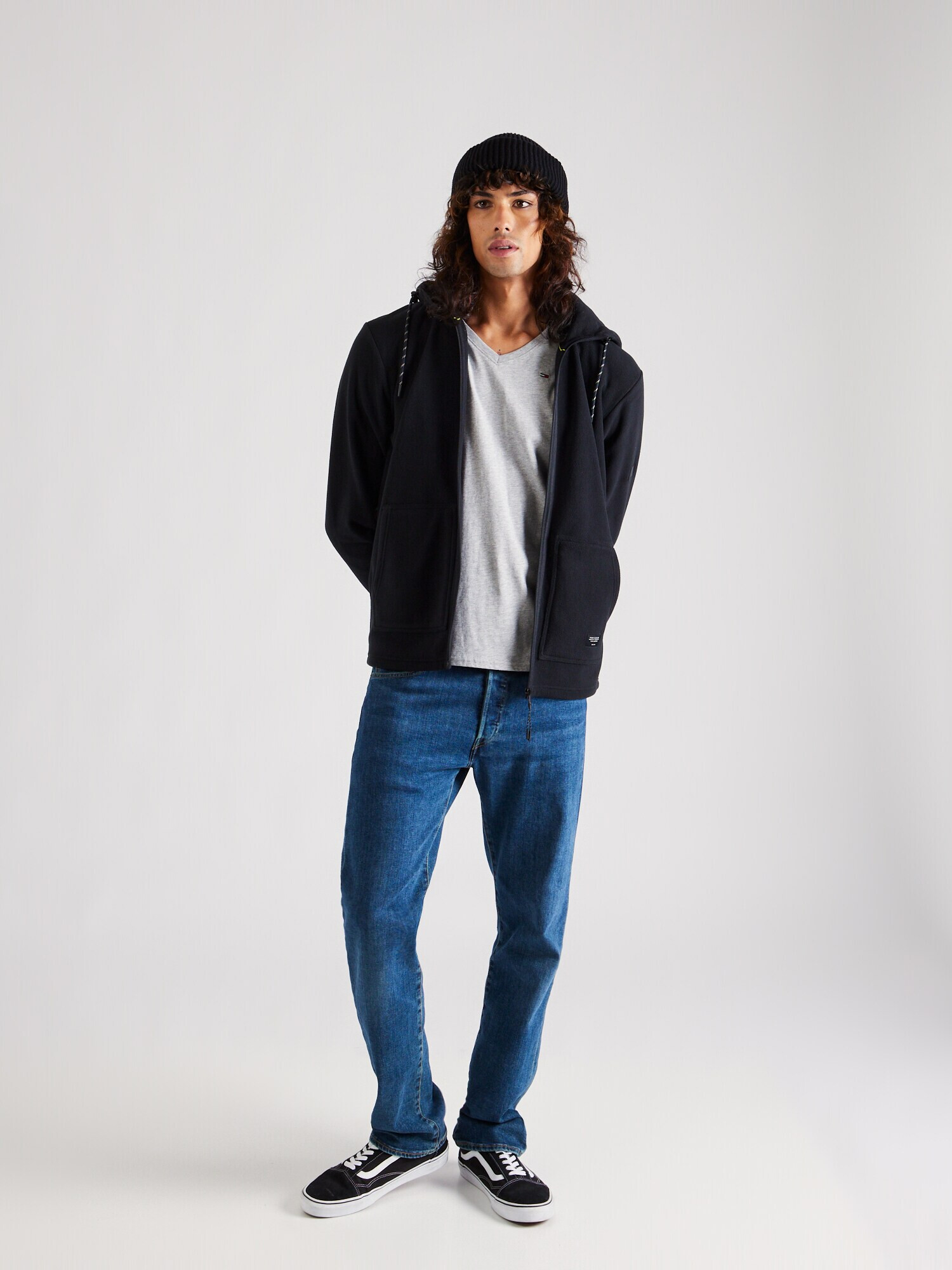 INDICODE JEANS Jachetă fleece 'Reid' negru - Pled.ro