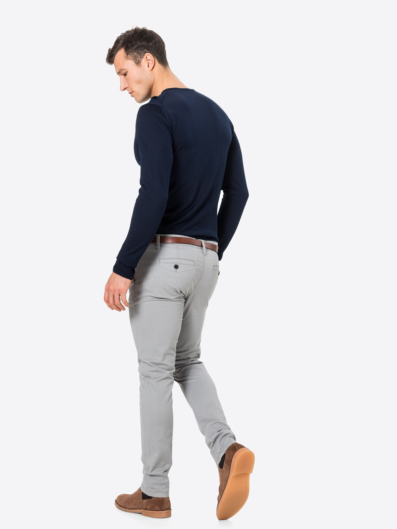 INDICODE JEANS Pantaloni eleganți 'GOWER' maro / gri deschis - Pled.ro