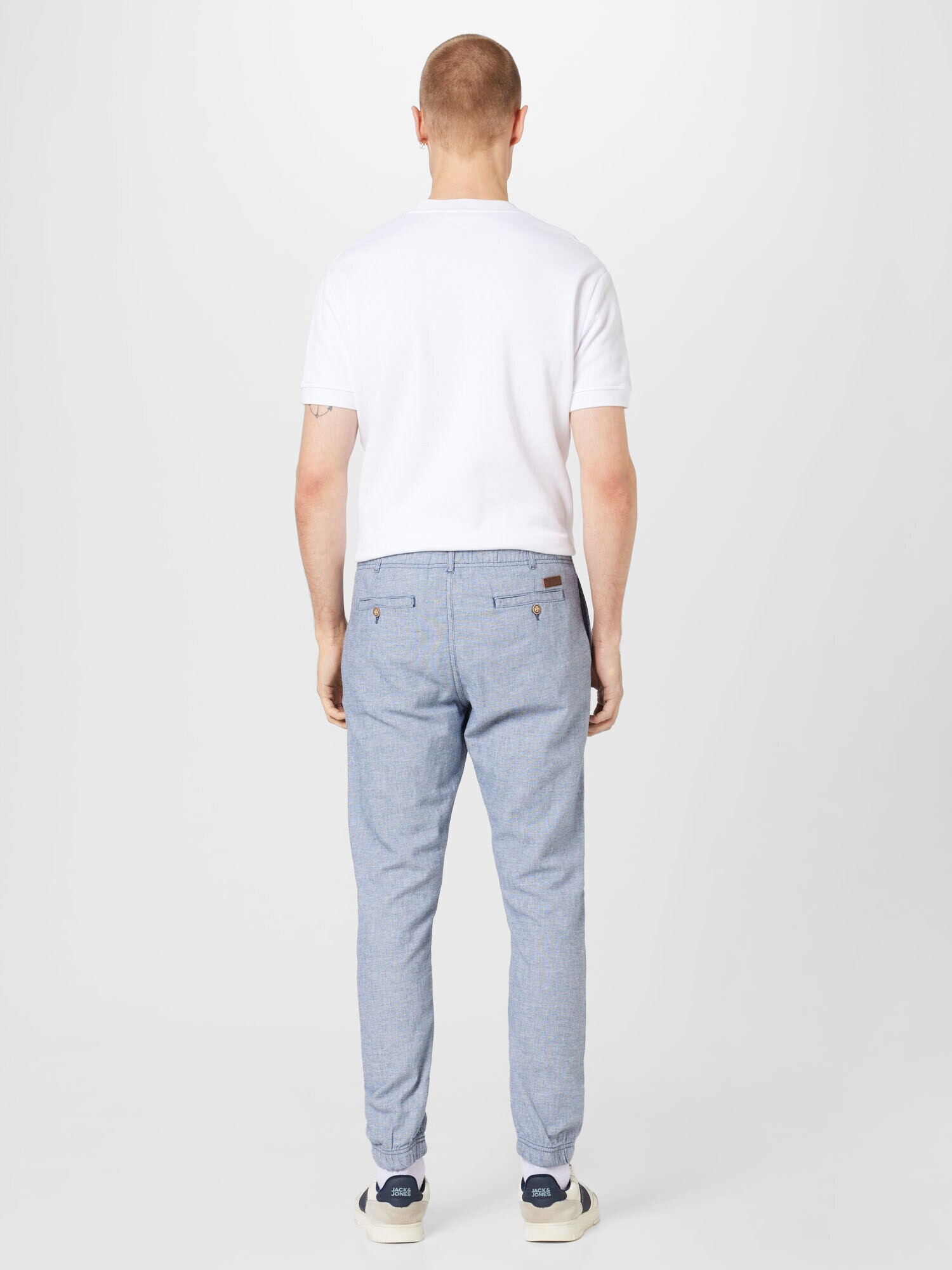 INDICODE JEANS Pantaloni 'Viborg' bleumarin / alb - Pled.ro