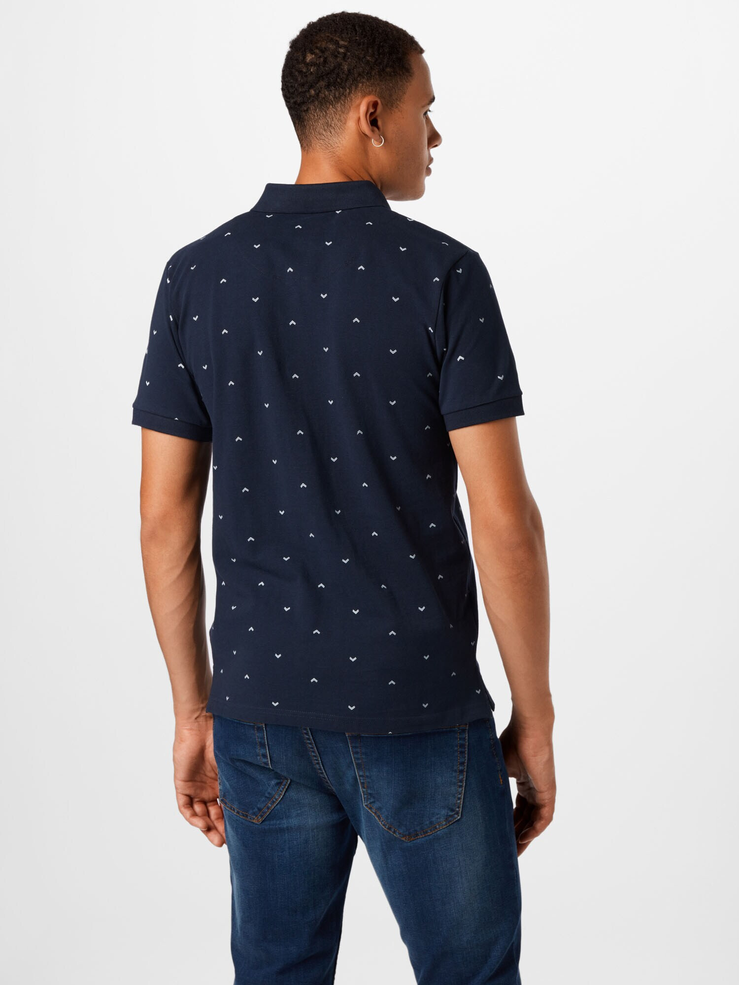 INDICODE JEANS Tricou 'Ayers' bleumarin / alb - Pled.ro