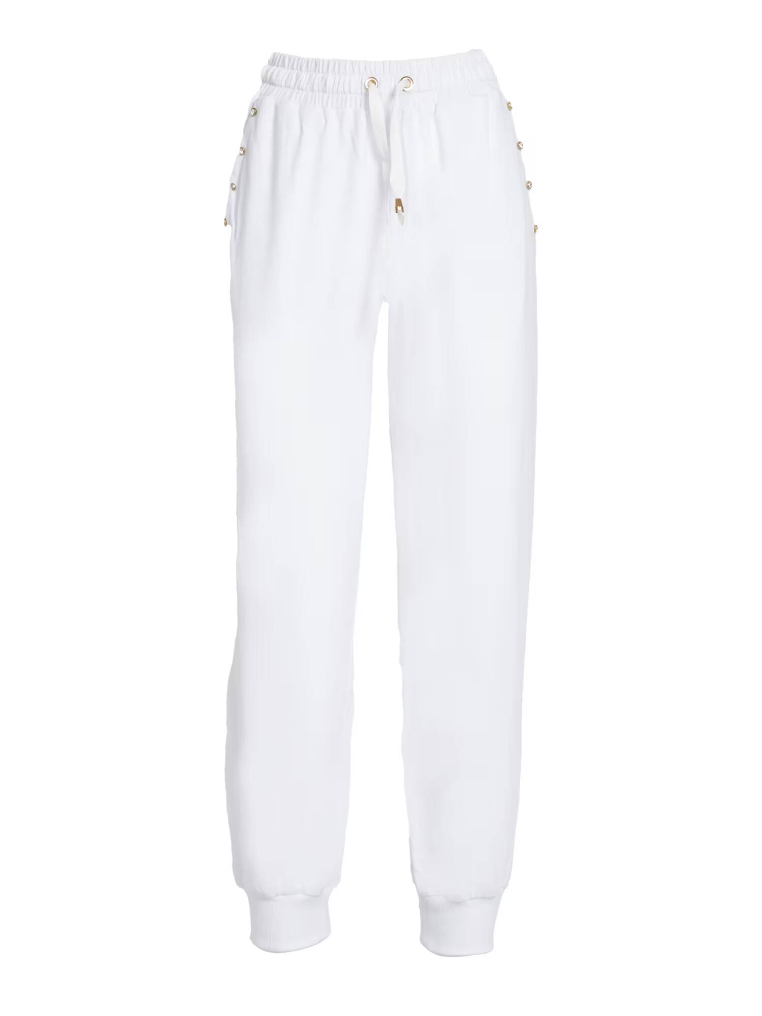 Influencer Pantaloni auriu / transparent / alb - Pled.ro