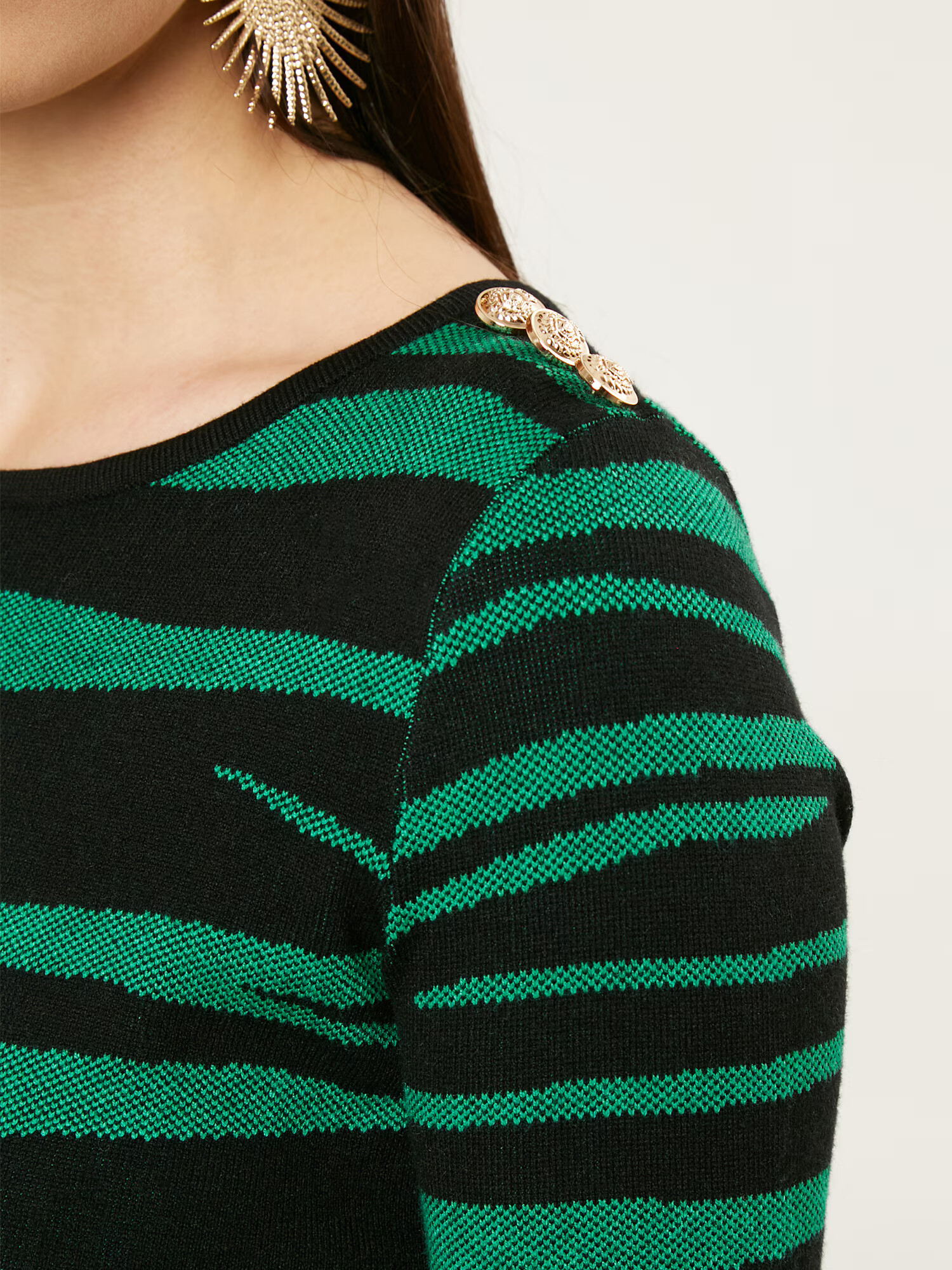 Influencer Pulover 'Animalier' verde / negru - Pled.ro