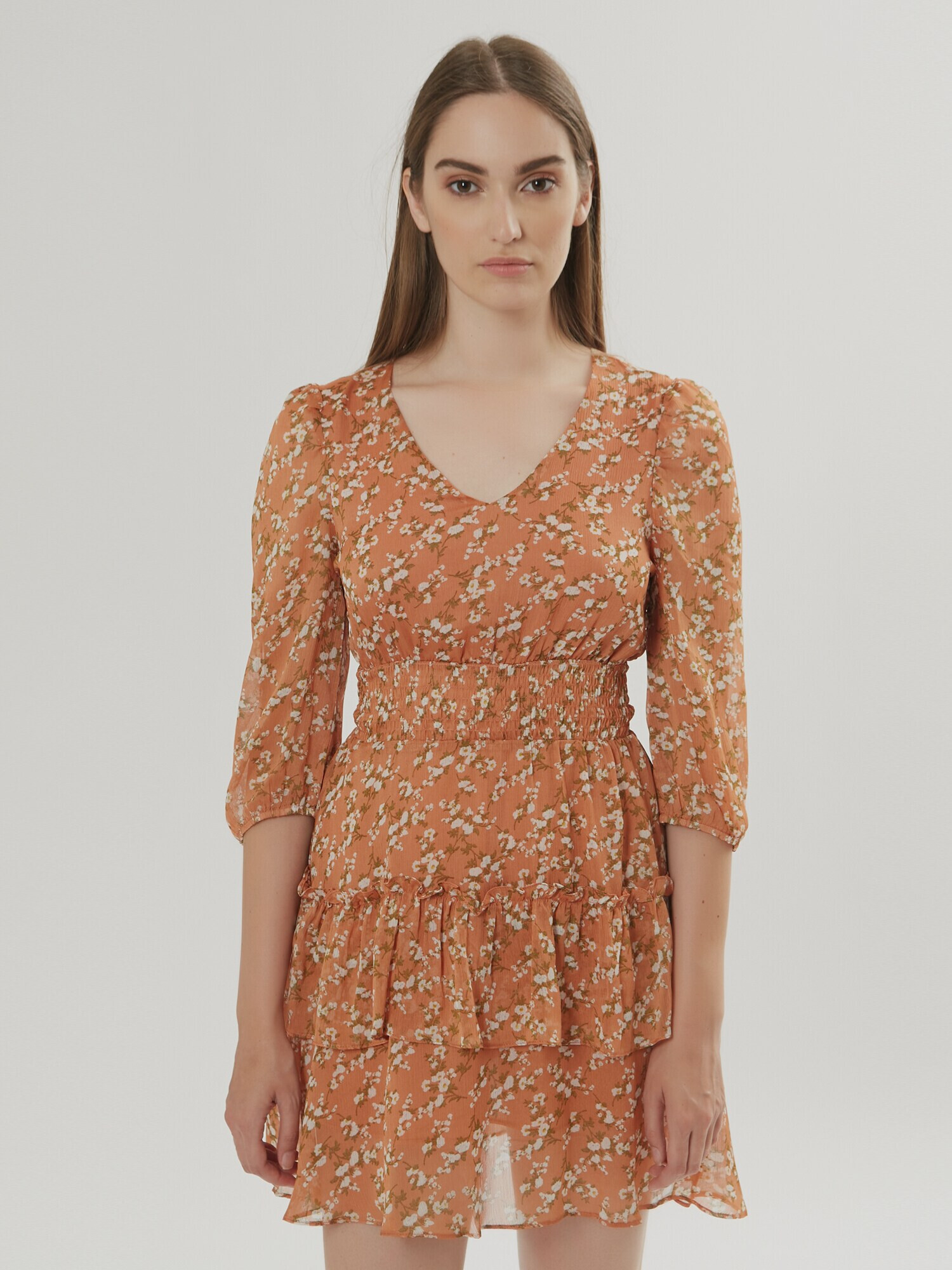 Influencer Rochie bej deschis / oliv / alb - Pled.ro