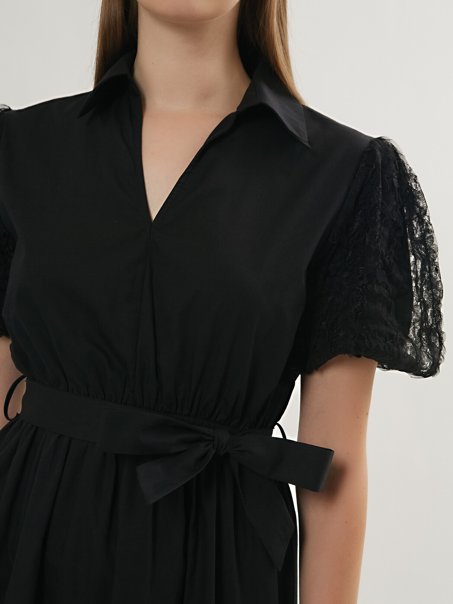 Influencer Rochie tip bluză negru - Pled.ro