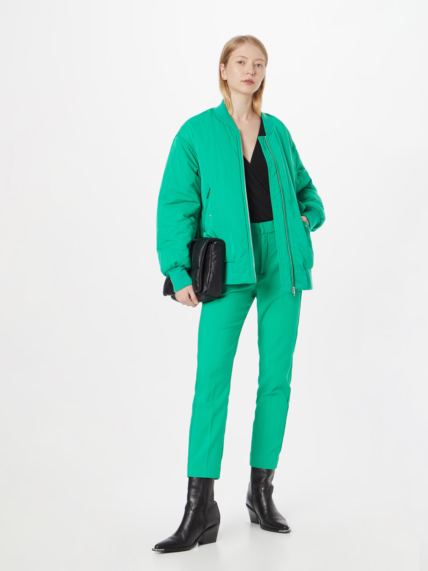 InWear Pantaloni cu dungă 'Zella' verde - Pled.ro