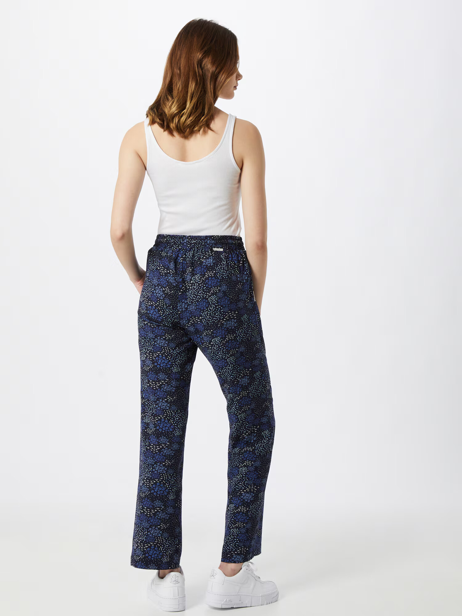 Iriedaily Pantaloni bleumarin / albastru regal / alb - Pled.ro