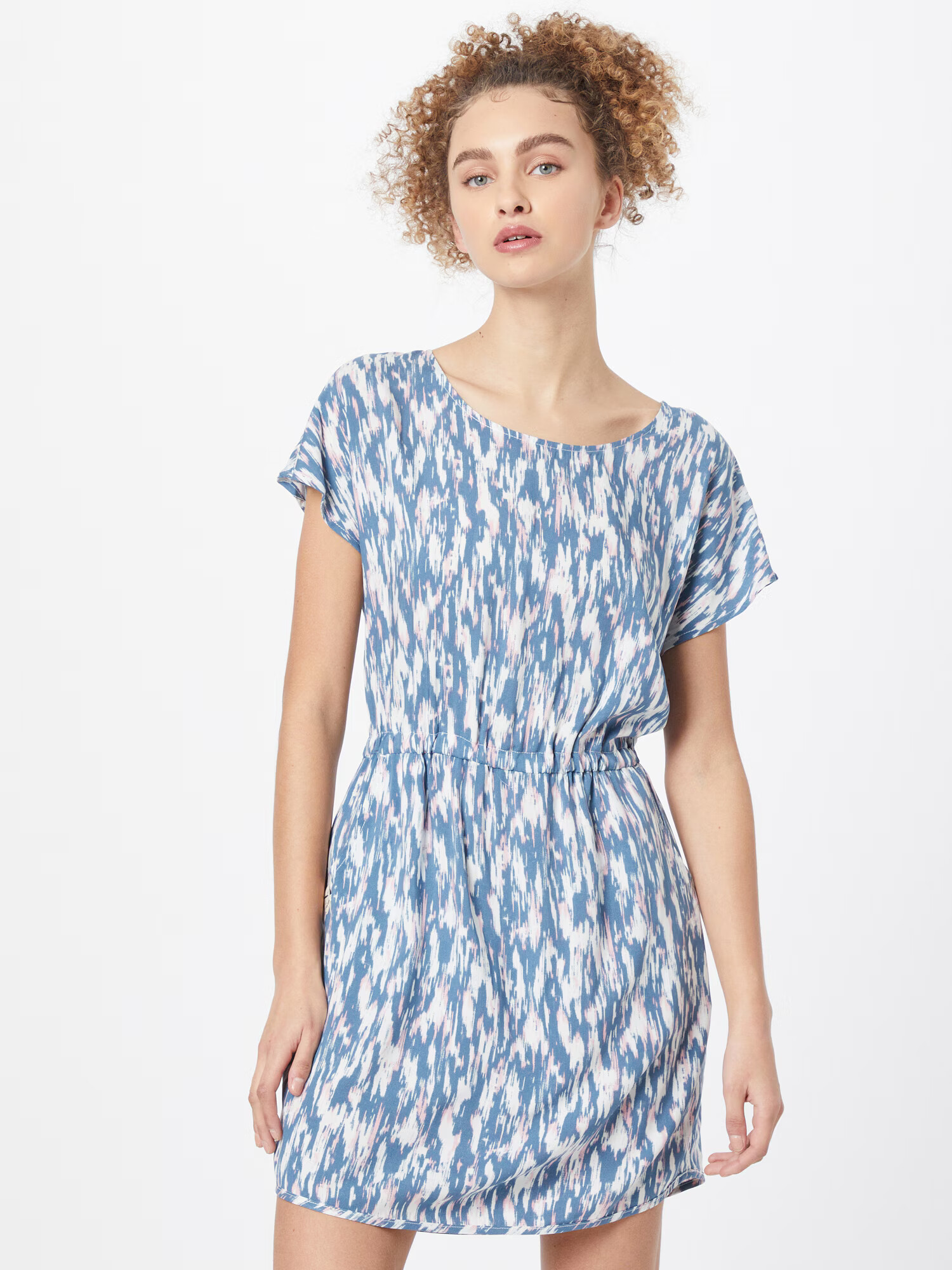 Iriedaily Rochie albastru denim / roz / alb - Pled.ro