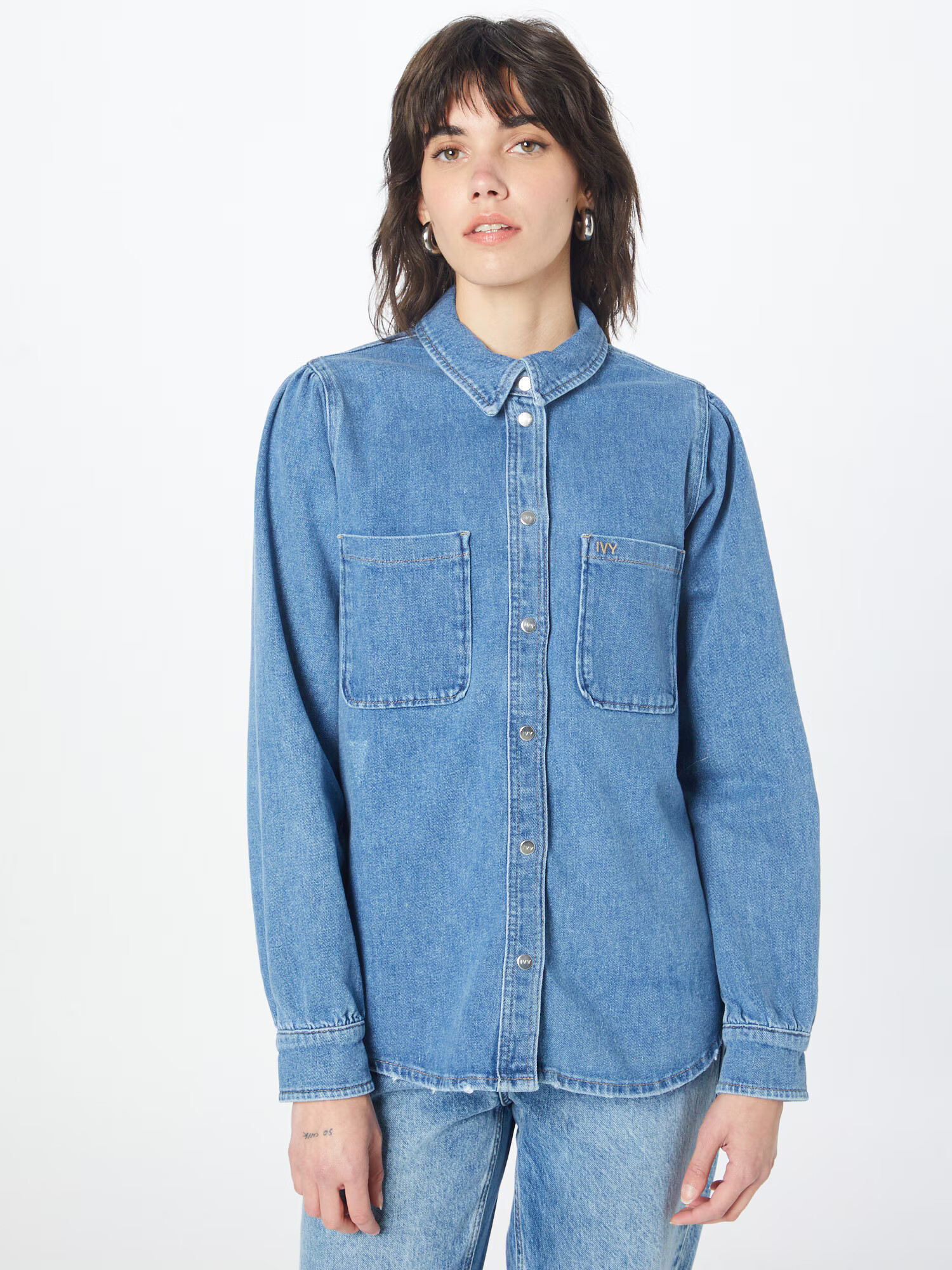 Ivy Copenhagen Bluză 'Lavina' albastru denim - Pled.ro