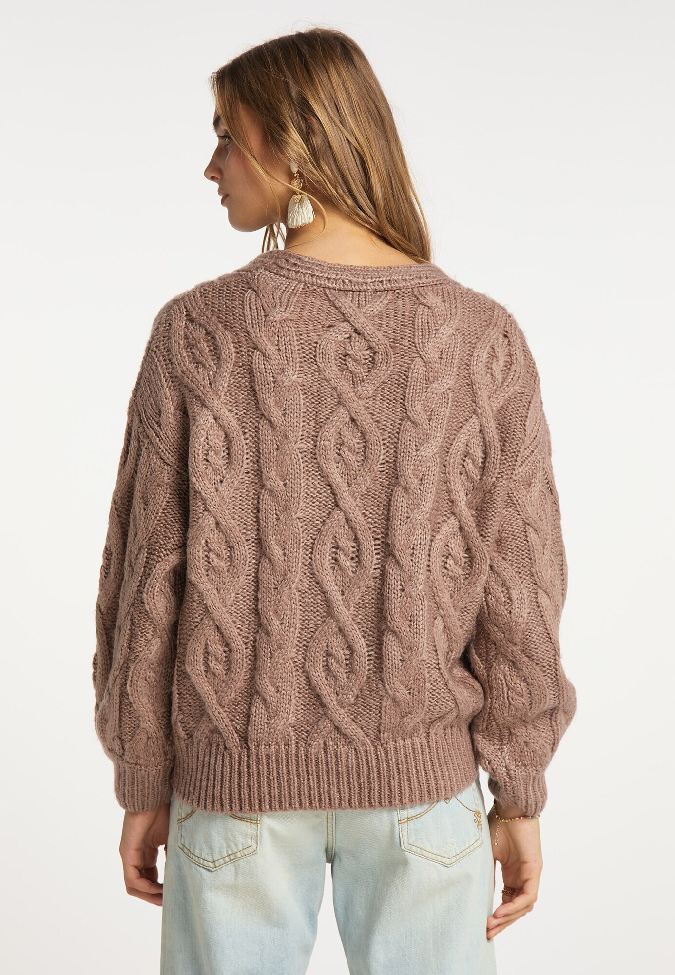 IZIA Cardigan dimensiuni mari mauve - Pled.ro