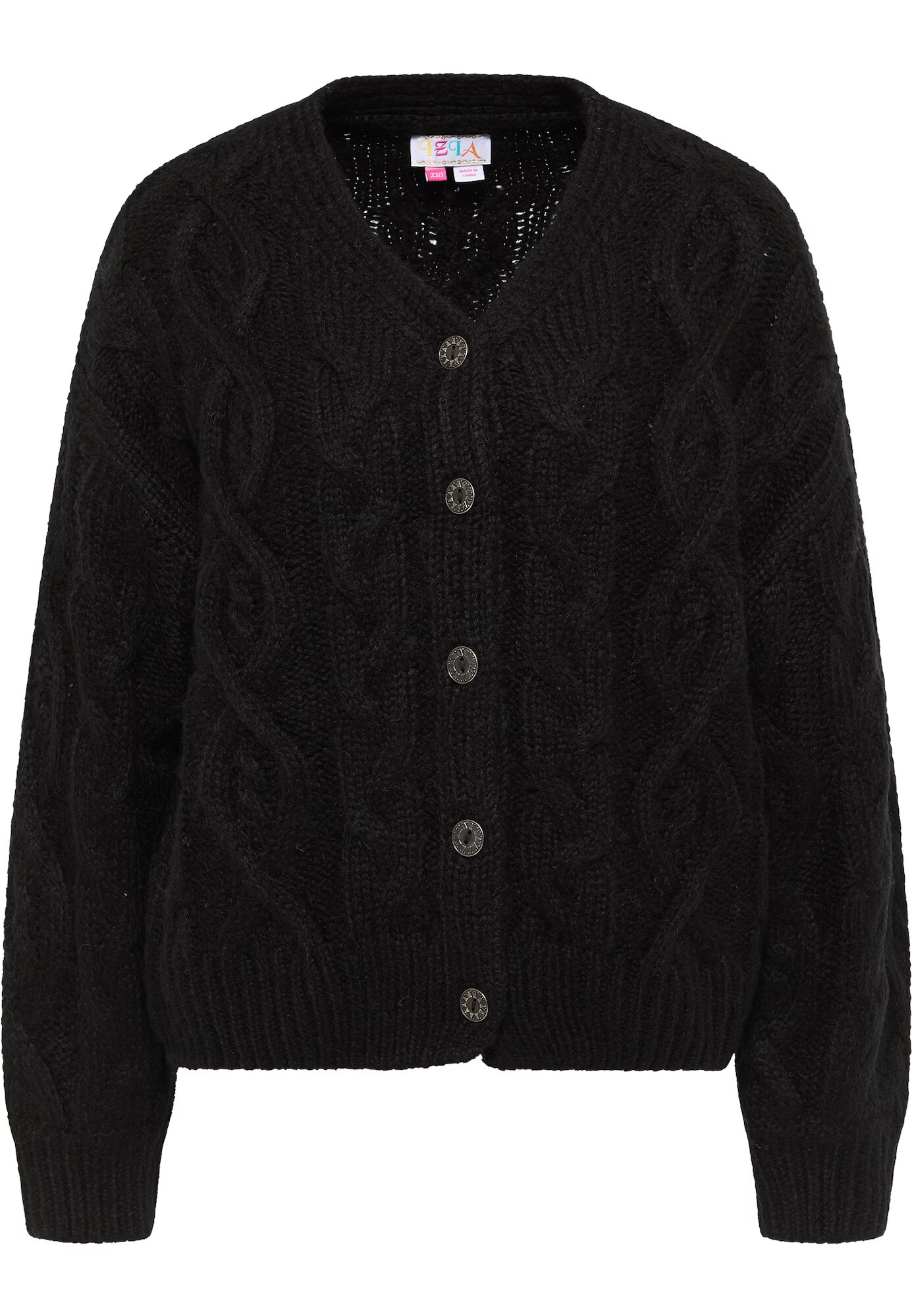 IZIA Cardigan dimensiuni mari negru - Pled.ro