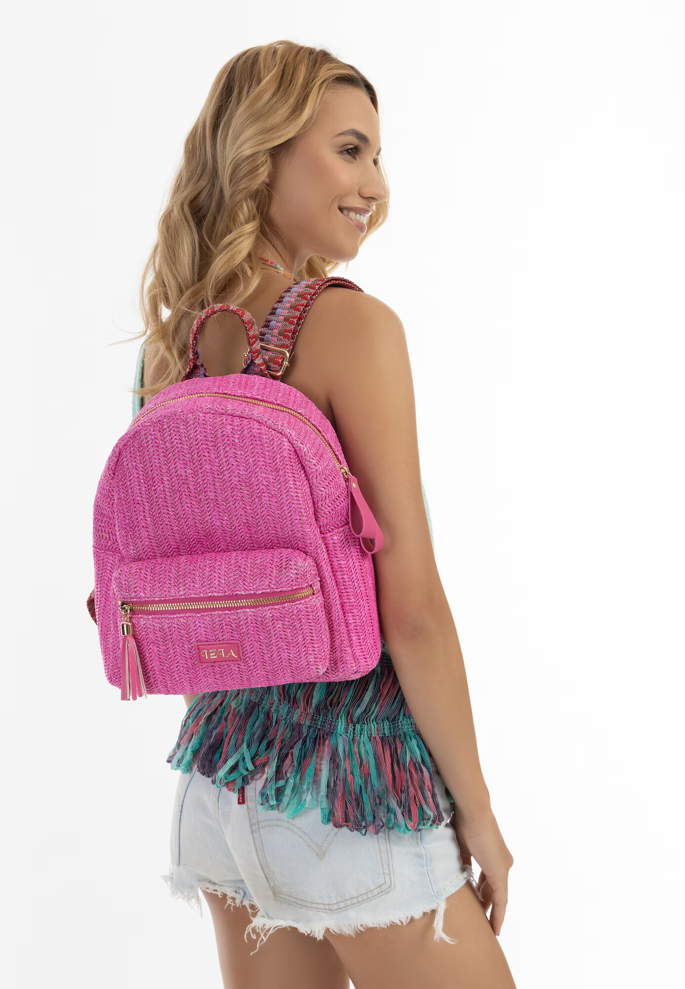 IZIA Rucsac auriu / fucsia - Pled.ro