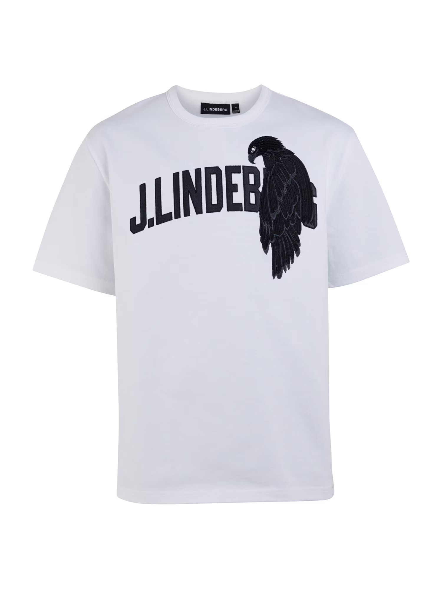 J.Lindeberg Tricou 'Camilo' negru / alb - Pled.ro