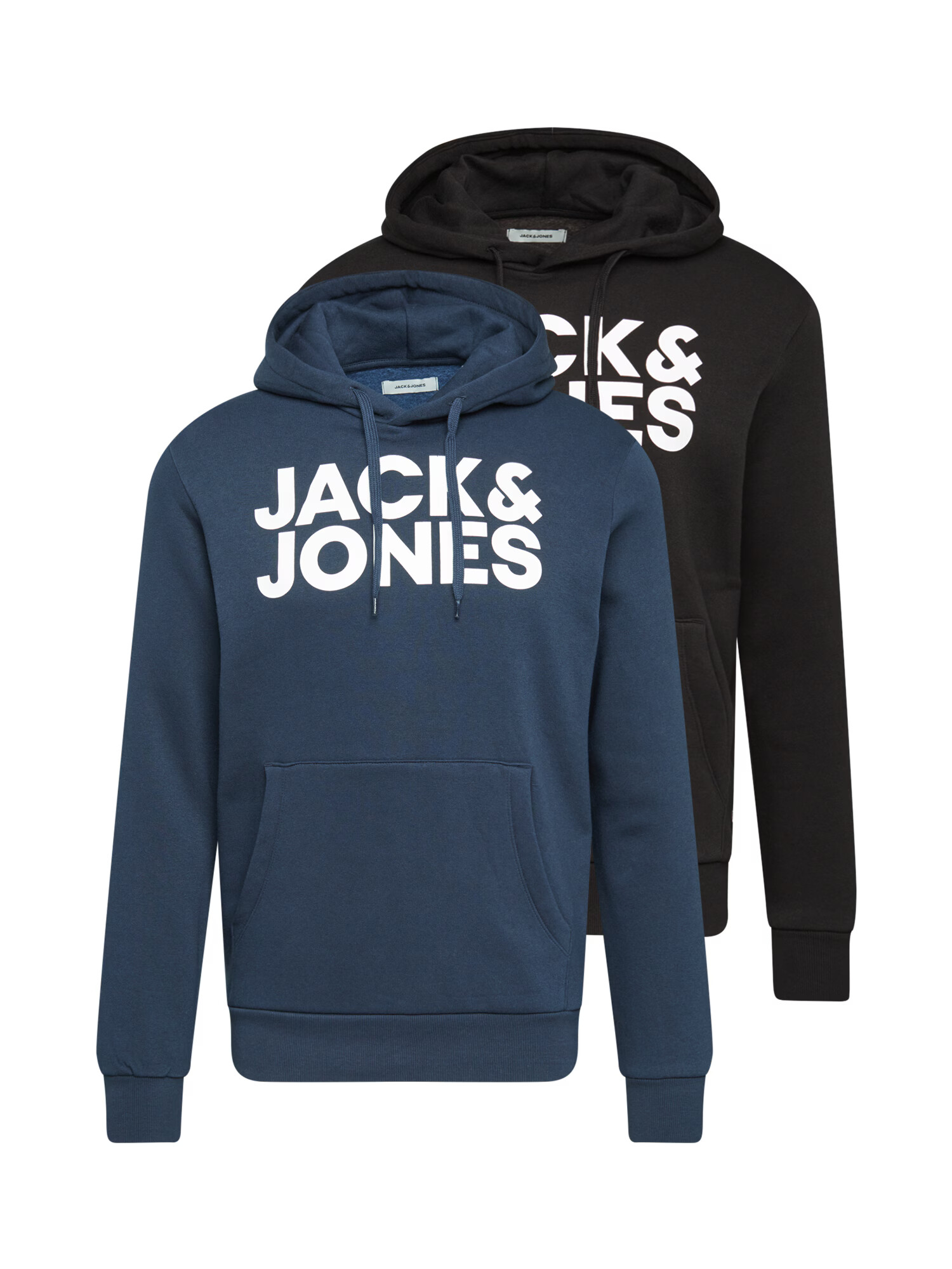 JACK & JONES Bluză de molton albastru / negru / alb - Pled.ro