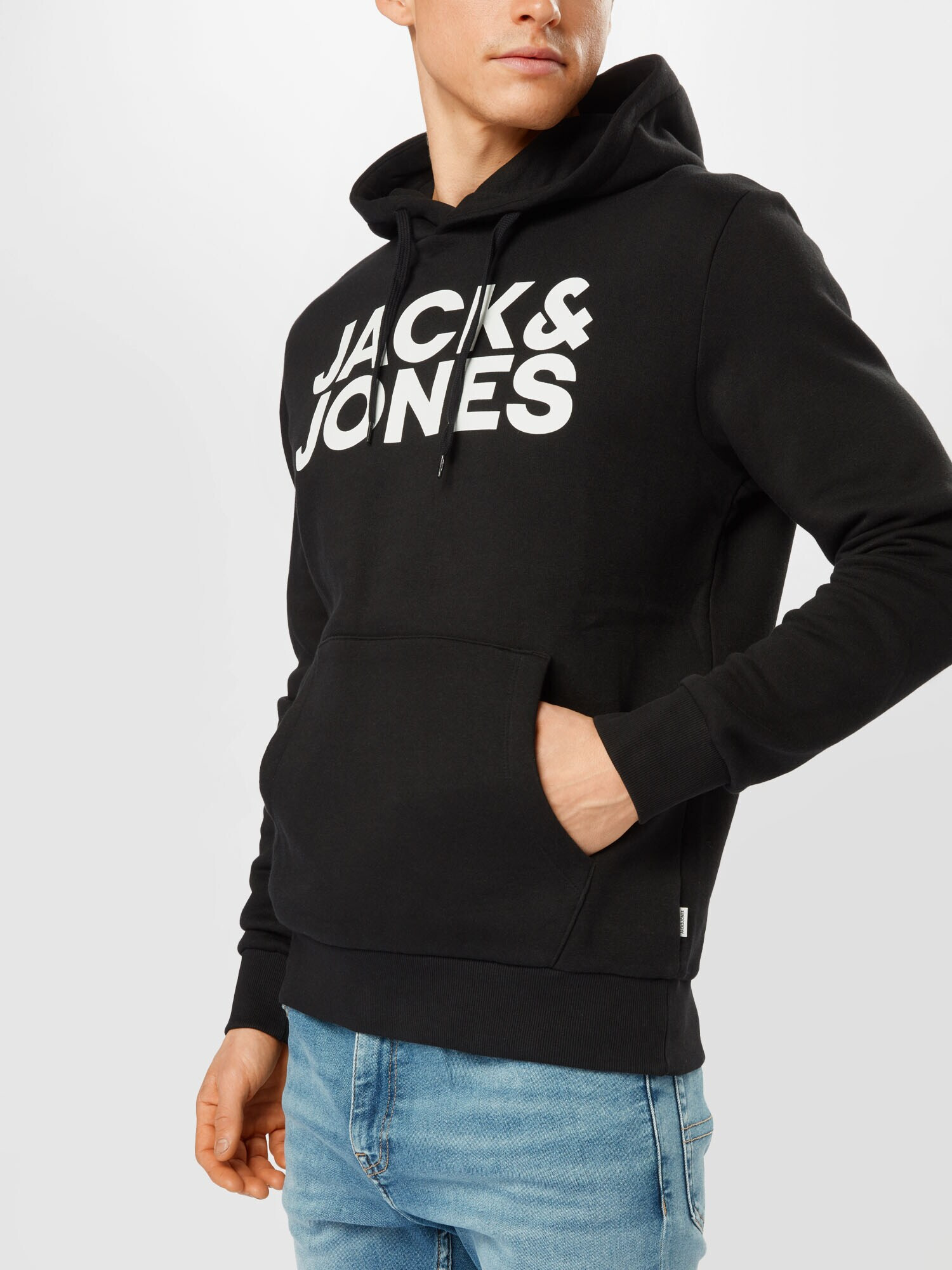 JACK & JONES Bluză de molton albastru / negru / alb - Pled.ro