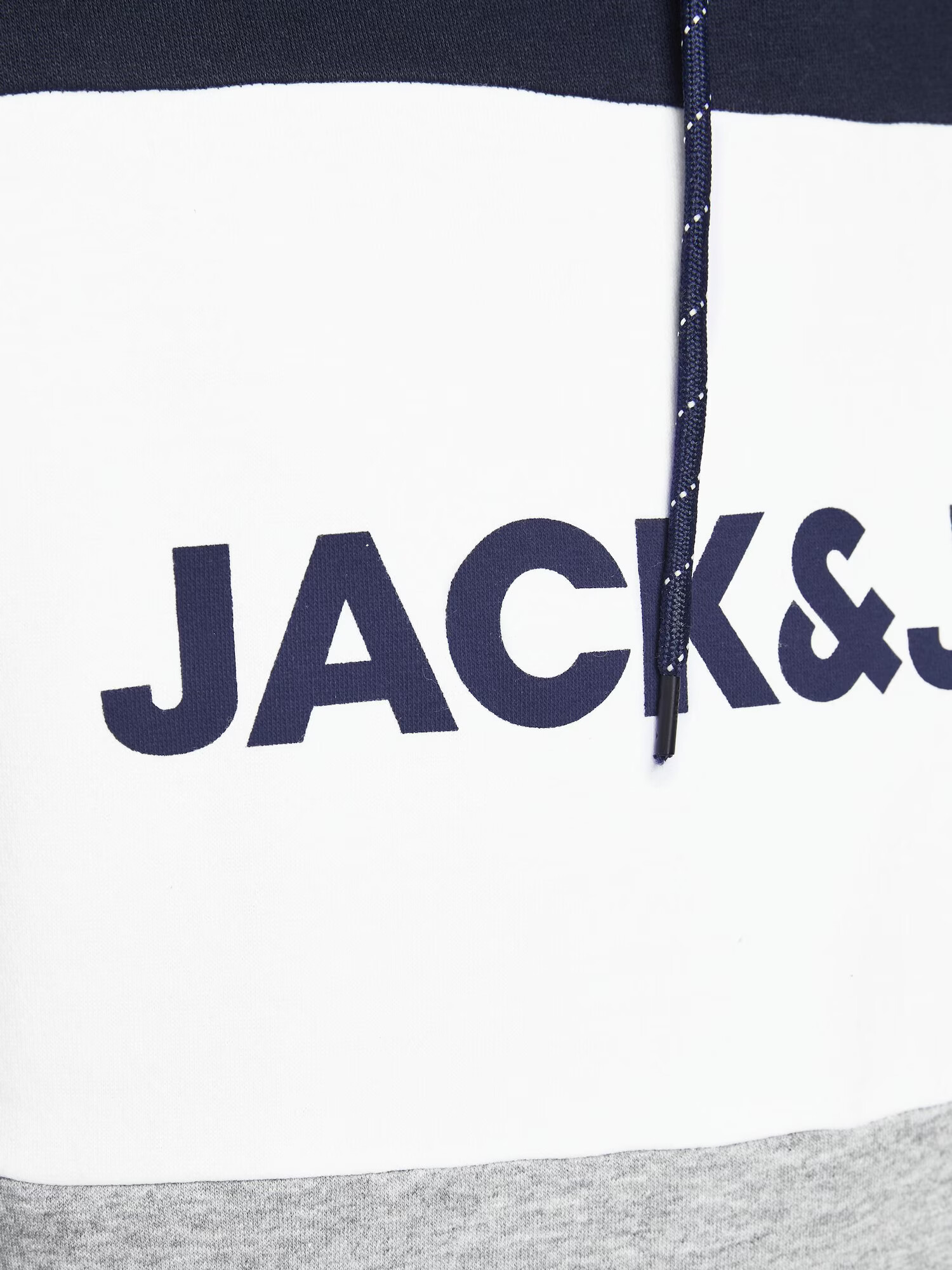 JACK & JONES Bluză de molton albastru noapte / gri amestecat / alb - Pled.ro