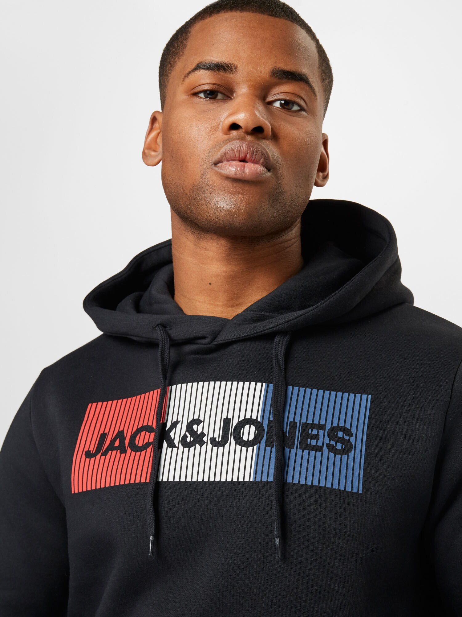 JACK & JONES Bluză de molton albastru / roșu / negru / alb - Pled.ro