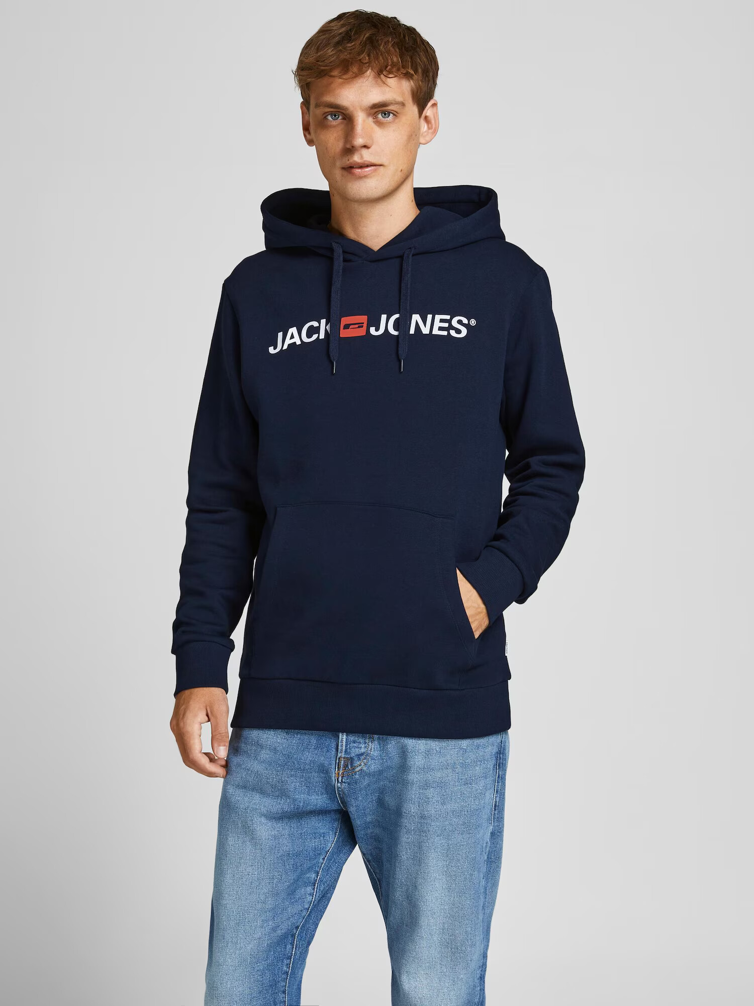 JACK & JONES Bluză de molton albastru / roșu / negru / alb - Pled.ro