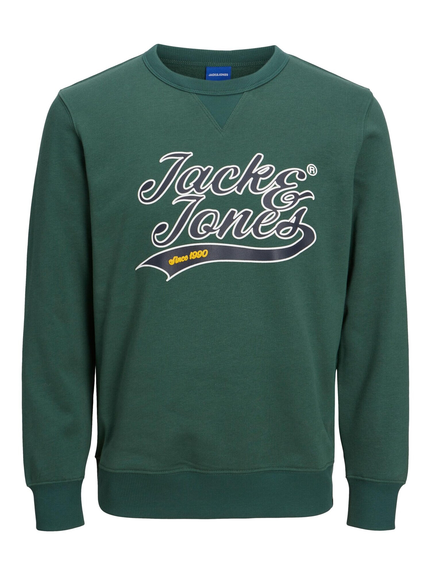 JACK & JONES Bluză de molton 'BECKS' verde / negru / alb - Pled.ro