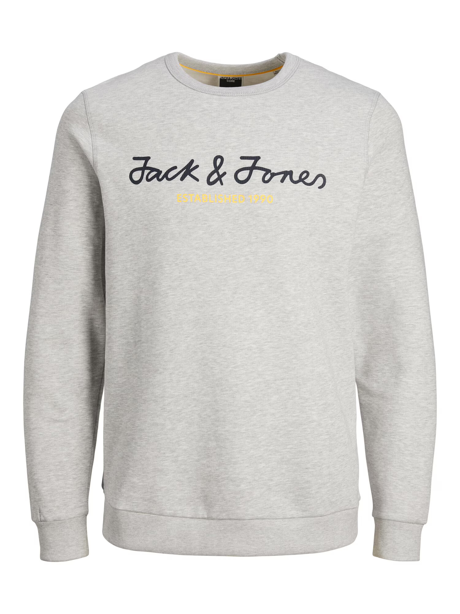 JACK & JONES Bluză de molton 'Berg' albastru noapte / galben / gri deschis - Pled.ro