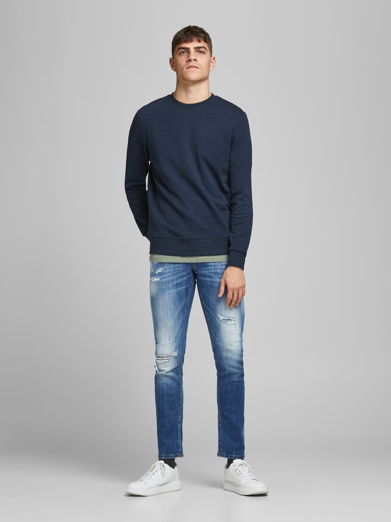 JACK & JONES Bluză de molton bleumarin - Pled.ro