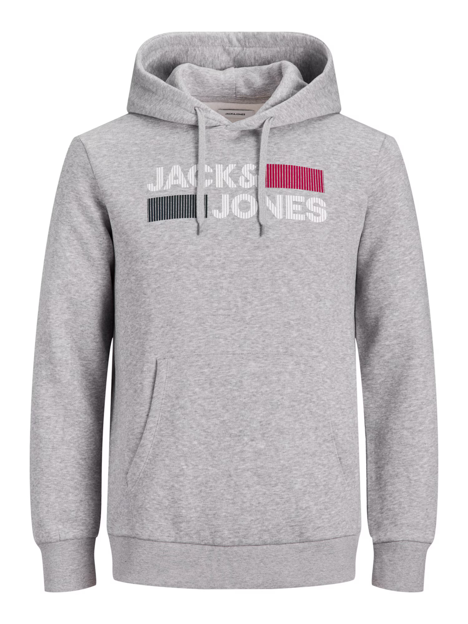 JACK & JONES Bluză de molton bleumarin / gri amestecat / roșu / alb - Pled.ro