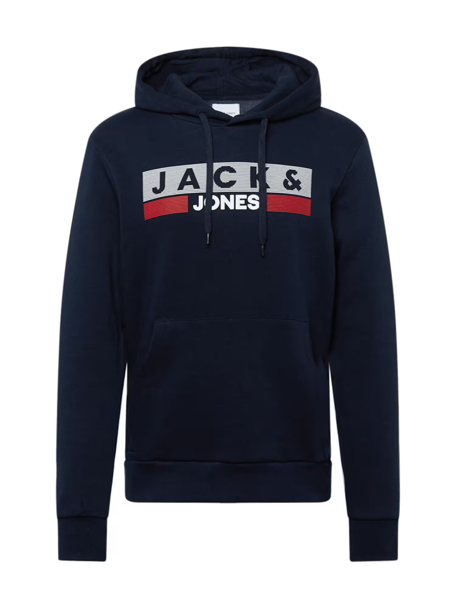 JACK & JONES Bluză de molton bleumarin / roșu / alb - Pled.ro