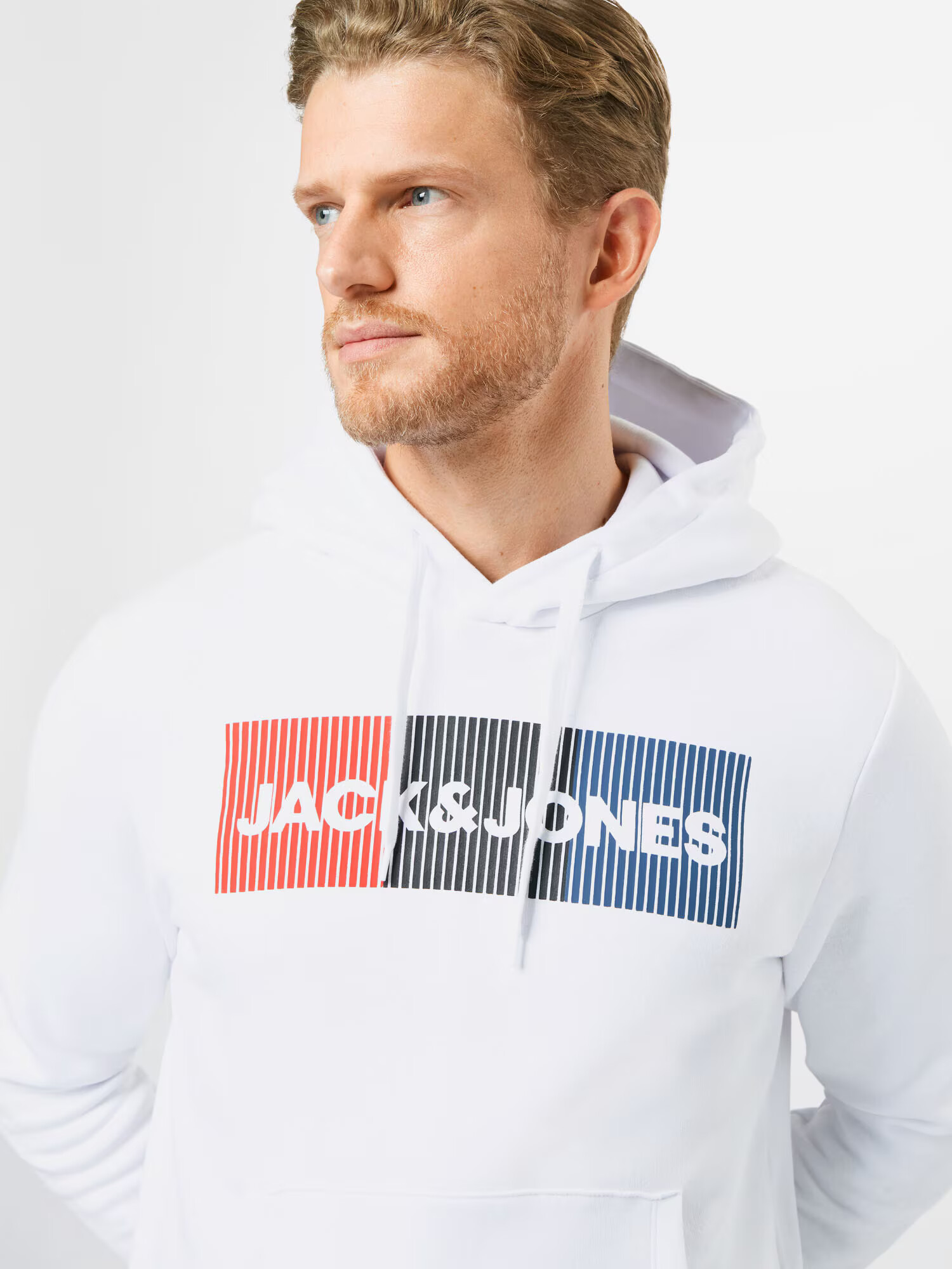 JACK & JONES Bluză de molton albastru / roșu / negru / alb - Pled.ro