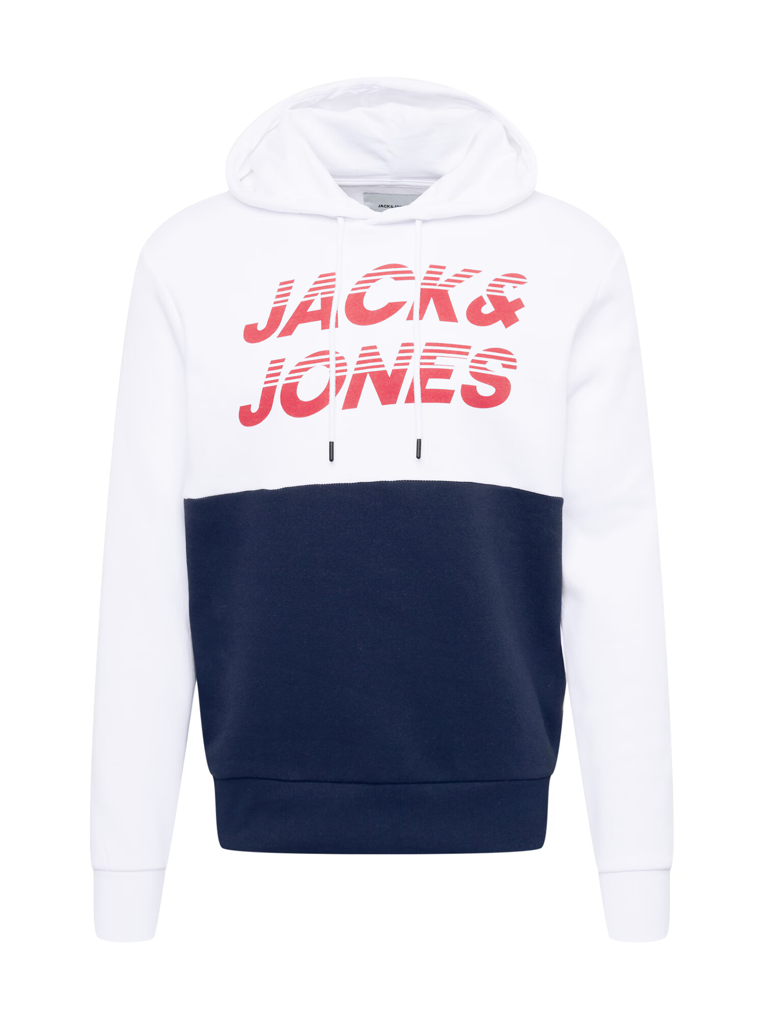 JACK & JONES Bluză de molton 'BREAK' albastru noapte / roșu / alb - Pled.ro