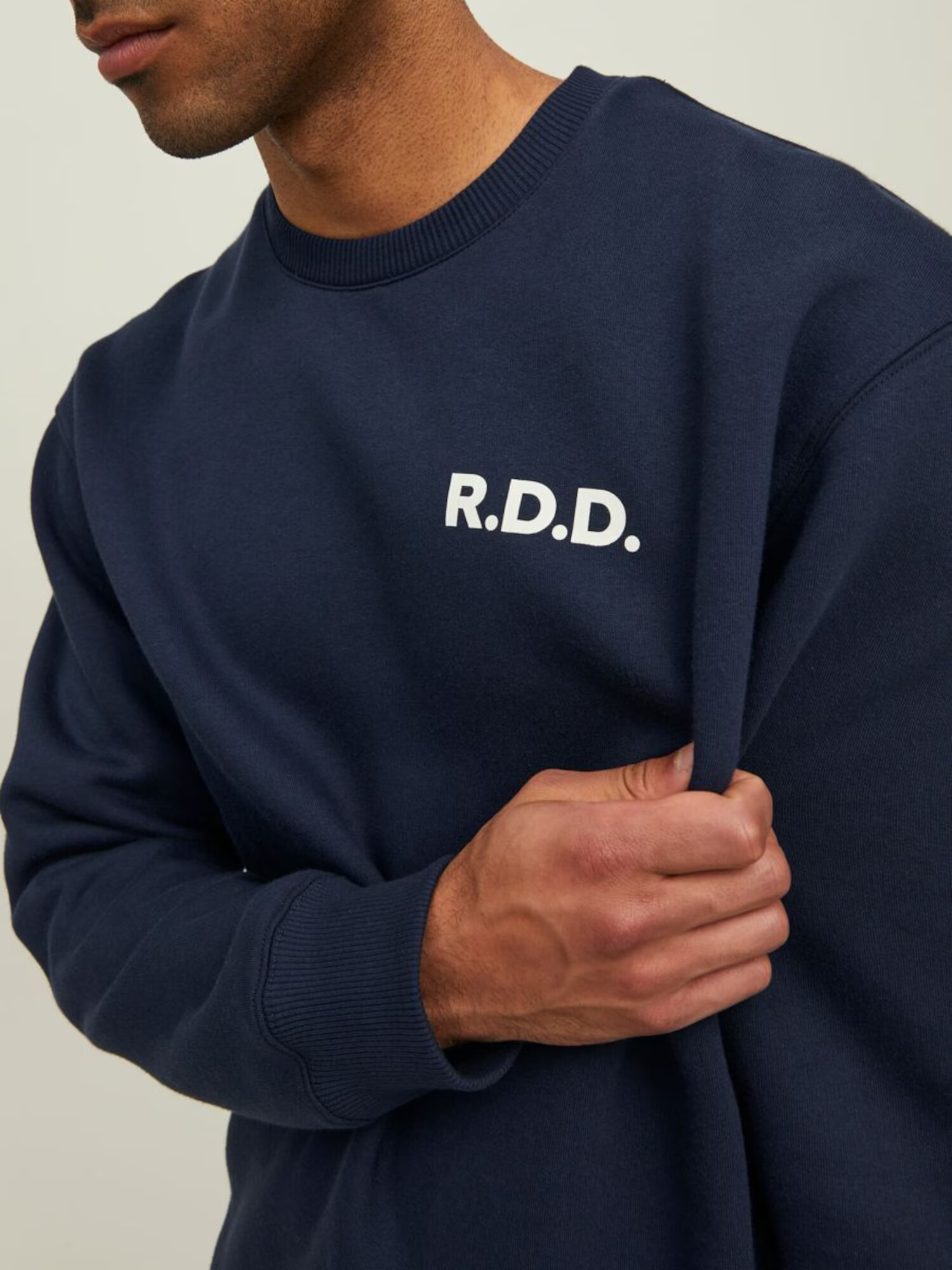 R.D.D. ROYAL DENIM DIVISION Bluză de molton 'Carl' albastru închis / alb - Pled.ro