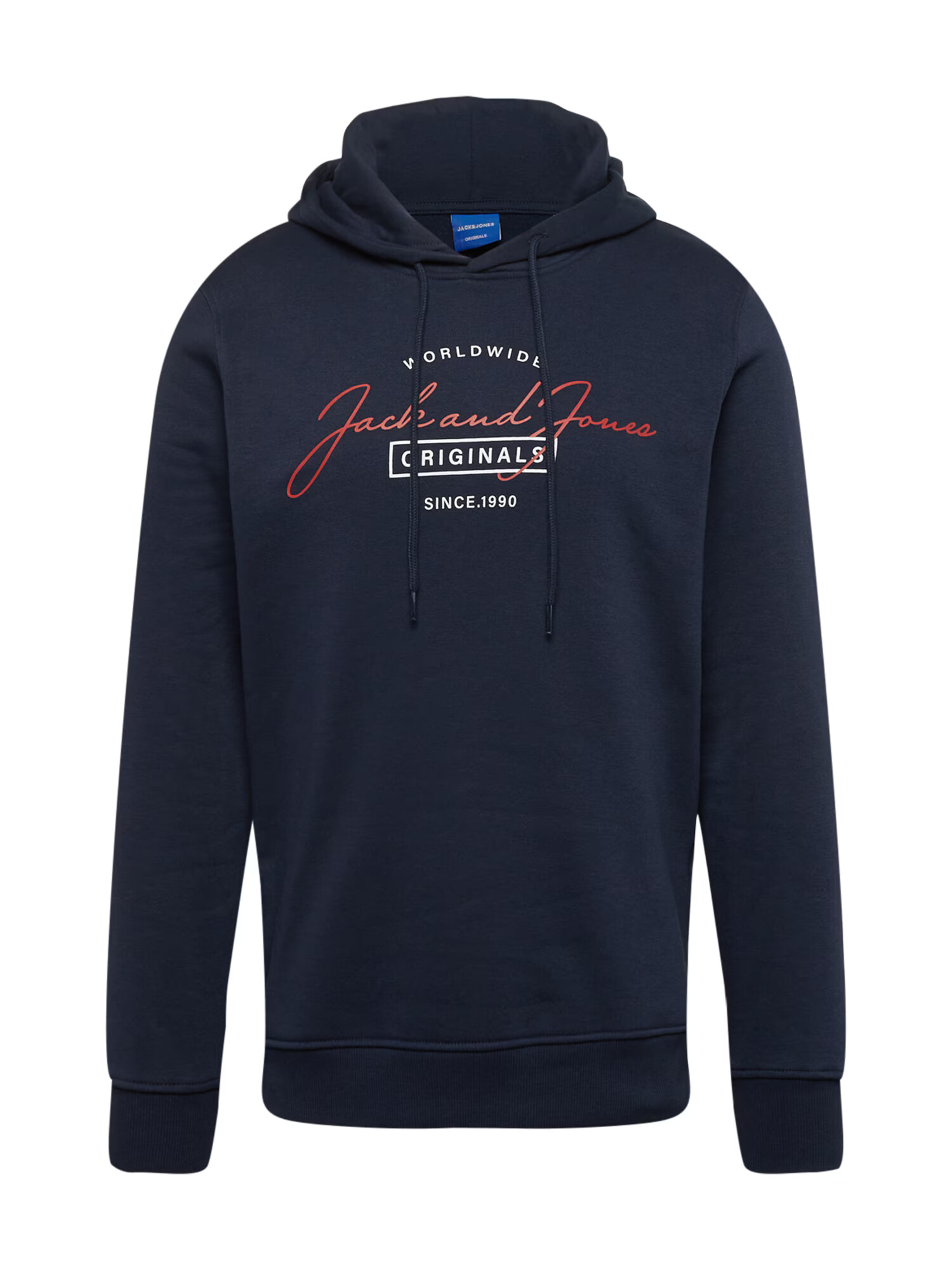 JACK & JONES Bluză de molton 'FERRY' bleumarin / roșu / alb - Pled.ro