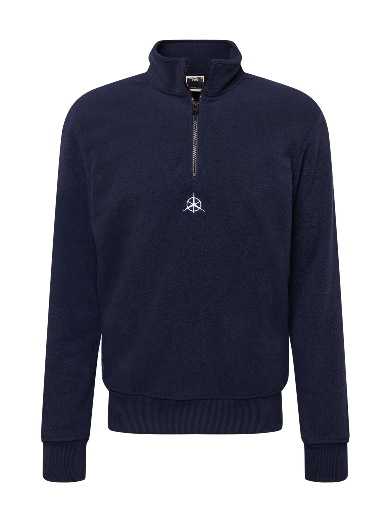 JACK & JONES Bluză de molton 'FRIDAY' bleumarin / alb - Pled.ro