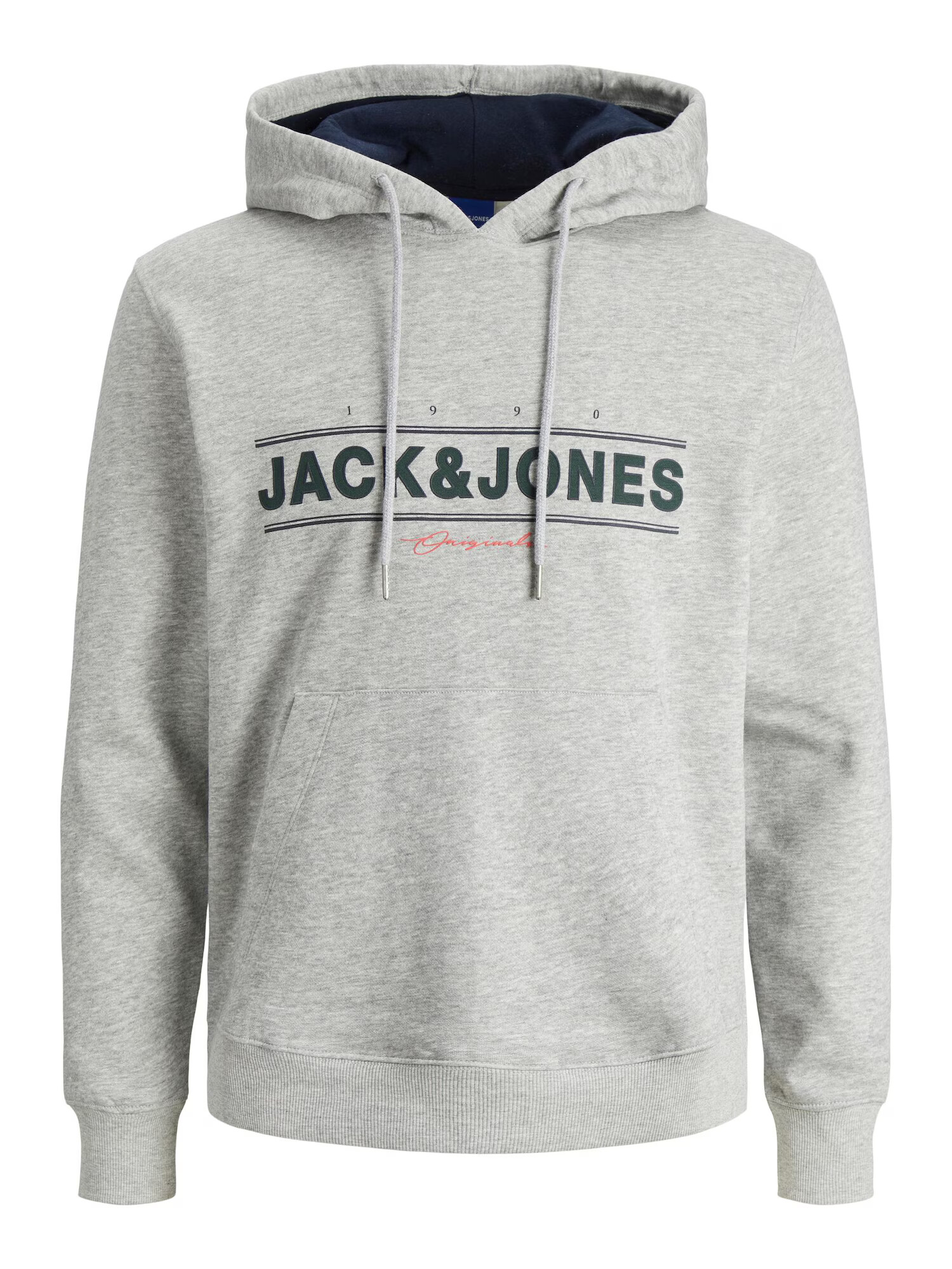 JACK & JONES Bluză de molton 'FRIDAY' gri amestecat / roșu deschis / negru - Pled.ro