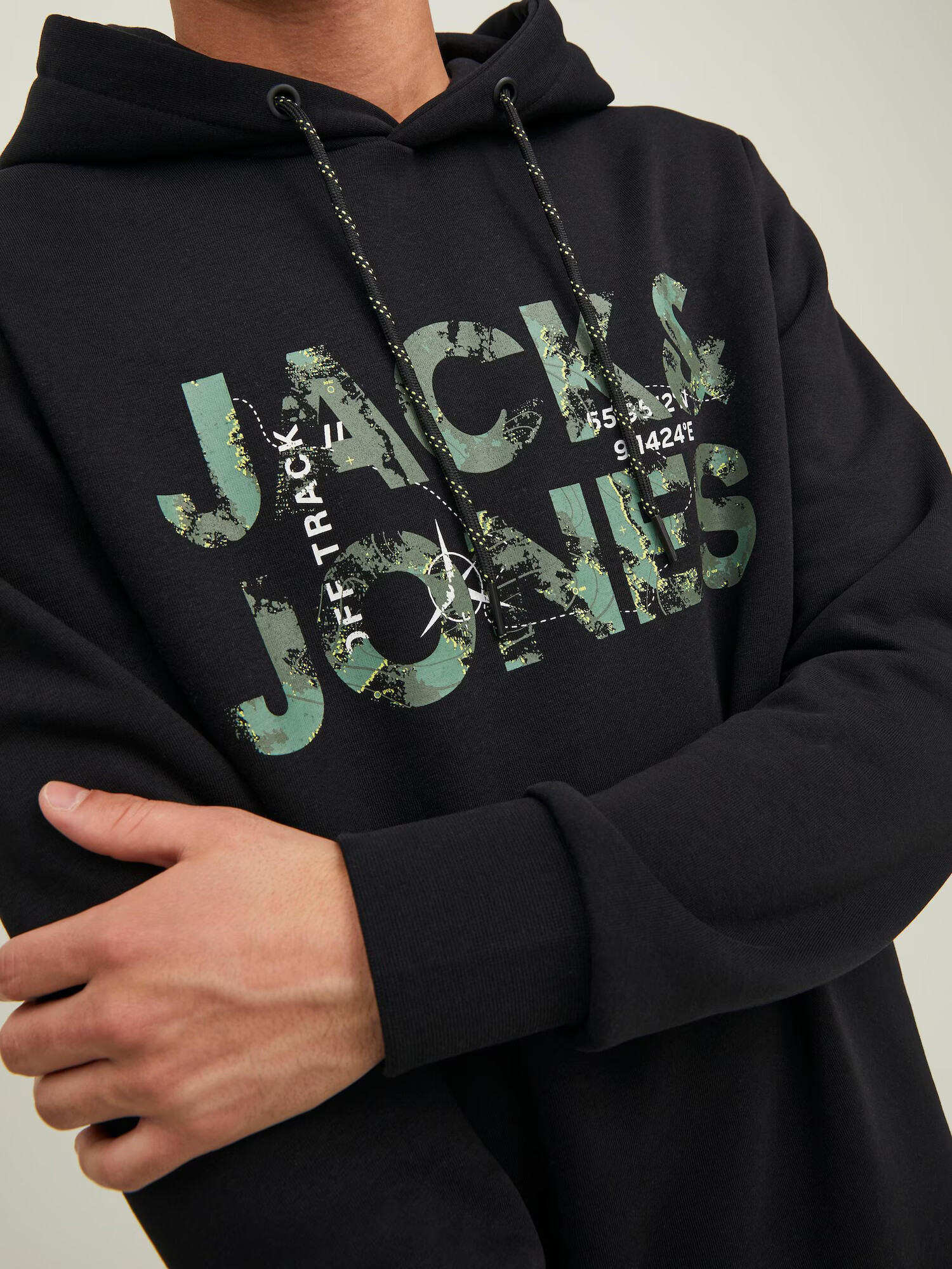 JACK & JONES Bluză de molton galben / kaki / negru / alb - Pled.ro