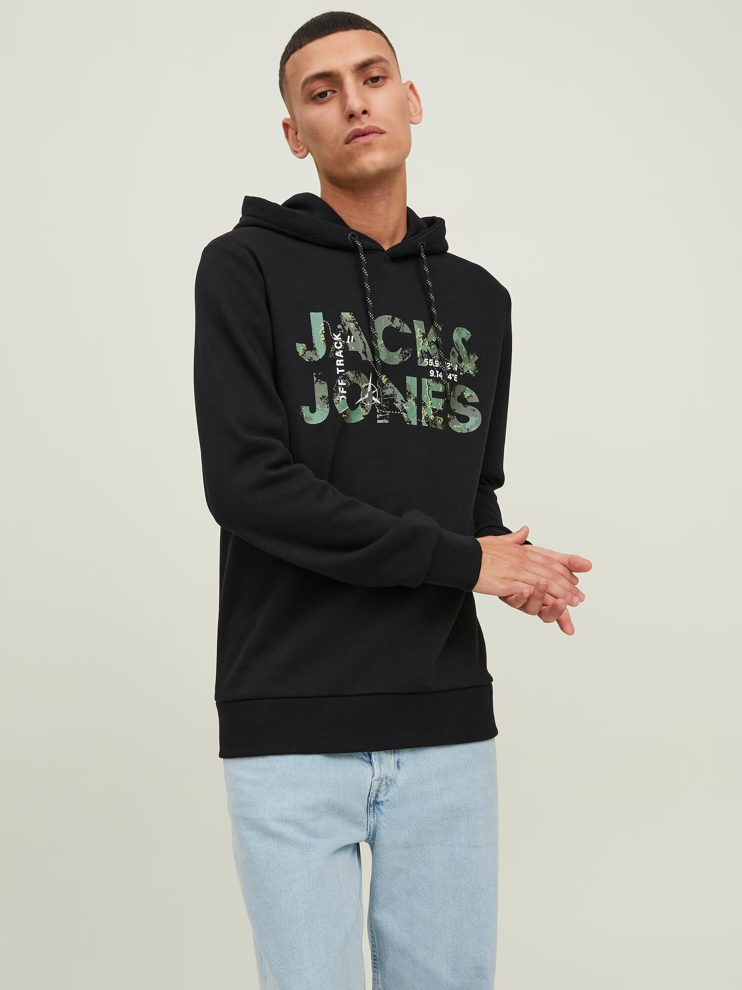 JACK & JONES Bluză de molton galben / kaki / negru / alb - Pled.ro