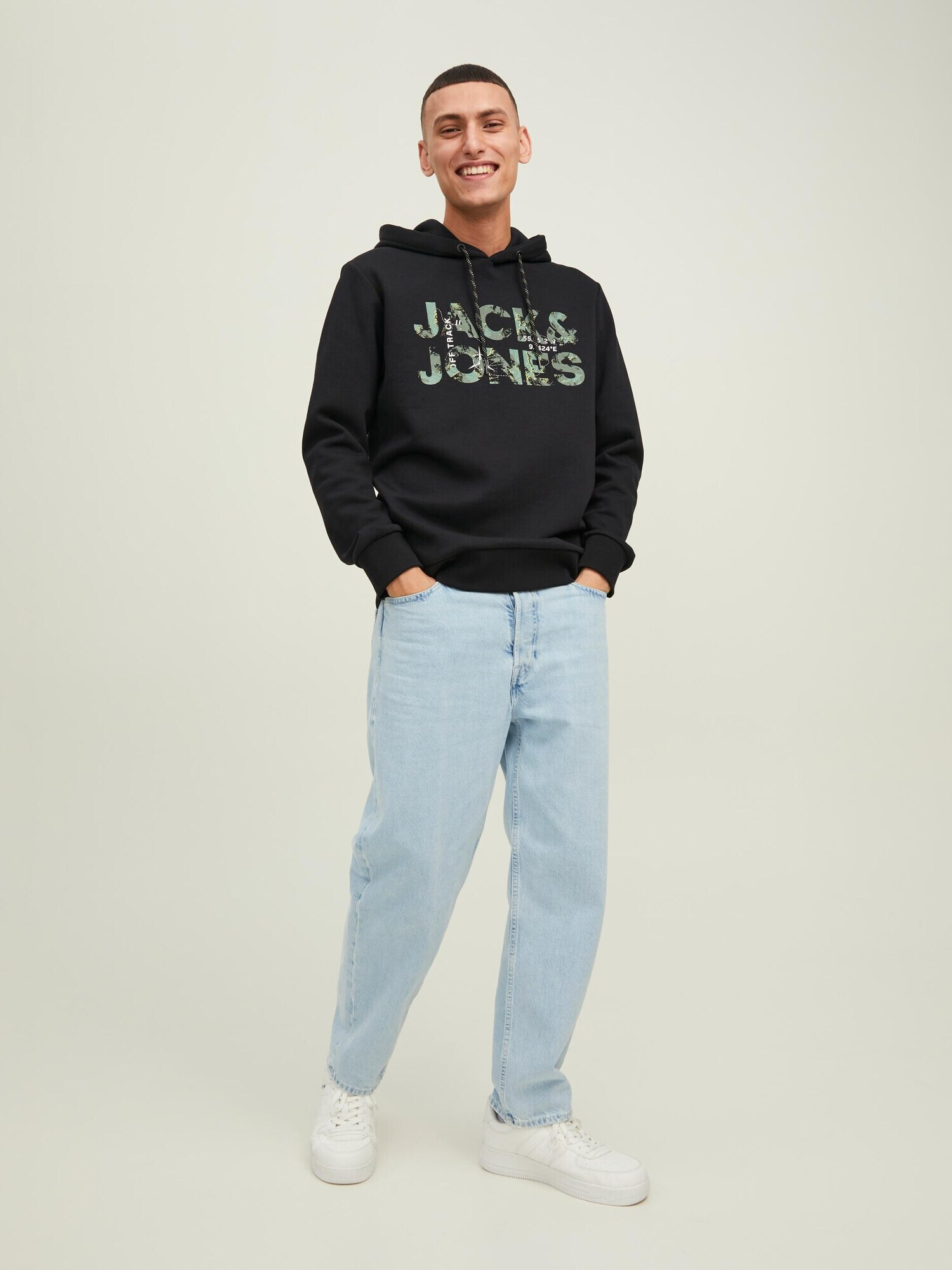 JACK & JONES Bluză de molton galben / kaki / negru / alb - Pled.ro