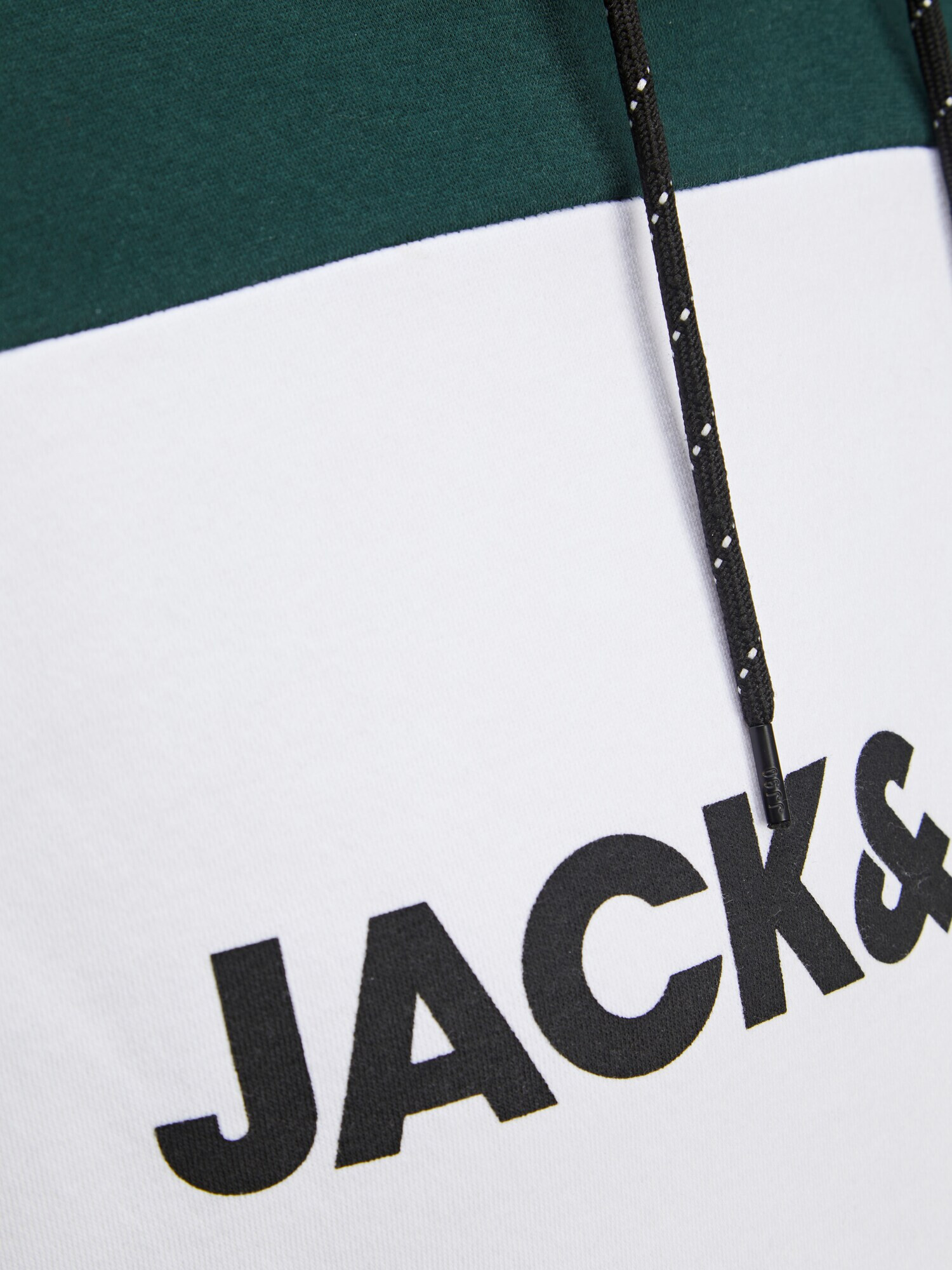 JACK & JONES Bluză de molton gri amestecat / verde pin / negru / alb - Pled.ro