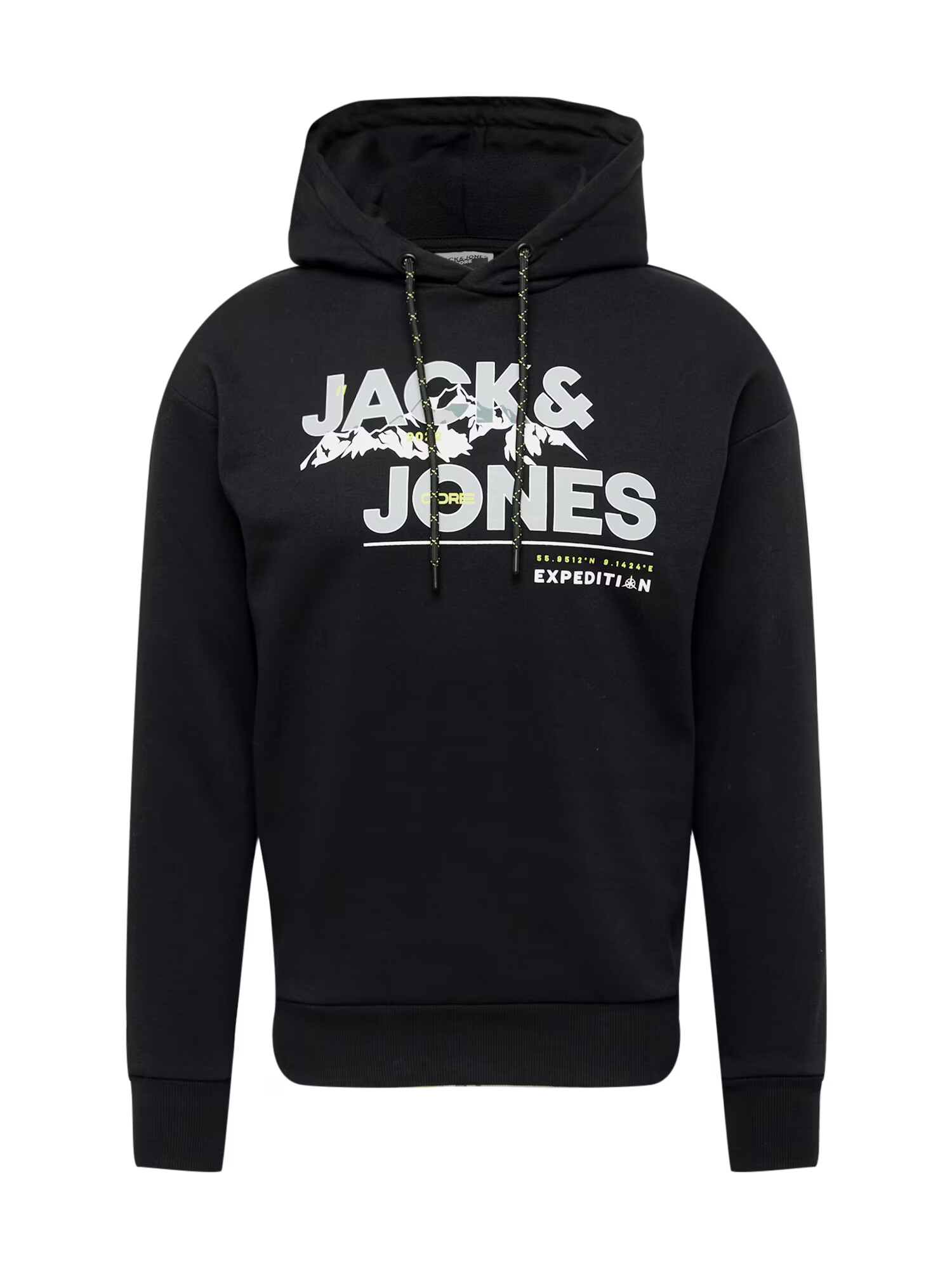 JACK & JONES Bluză de molton 'HUNTER' galben / gri deschis / negru / alb - Pled.ro