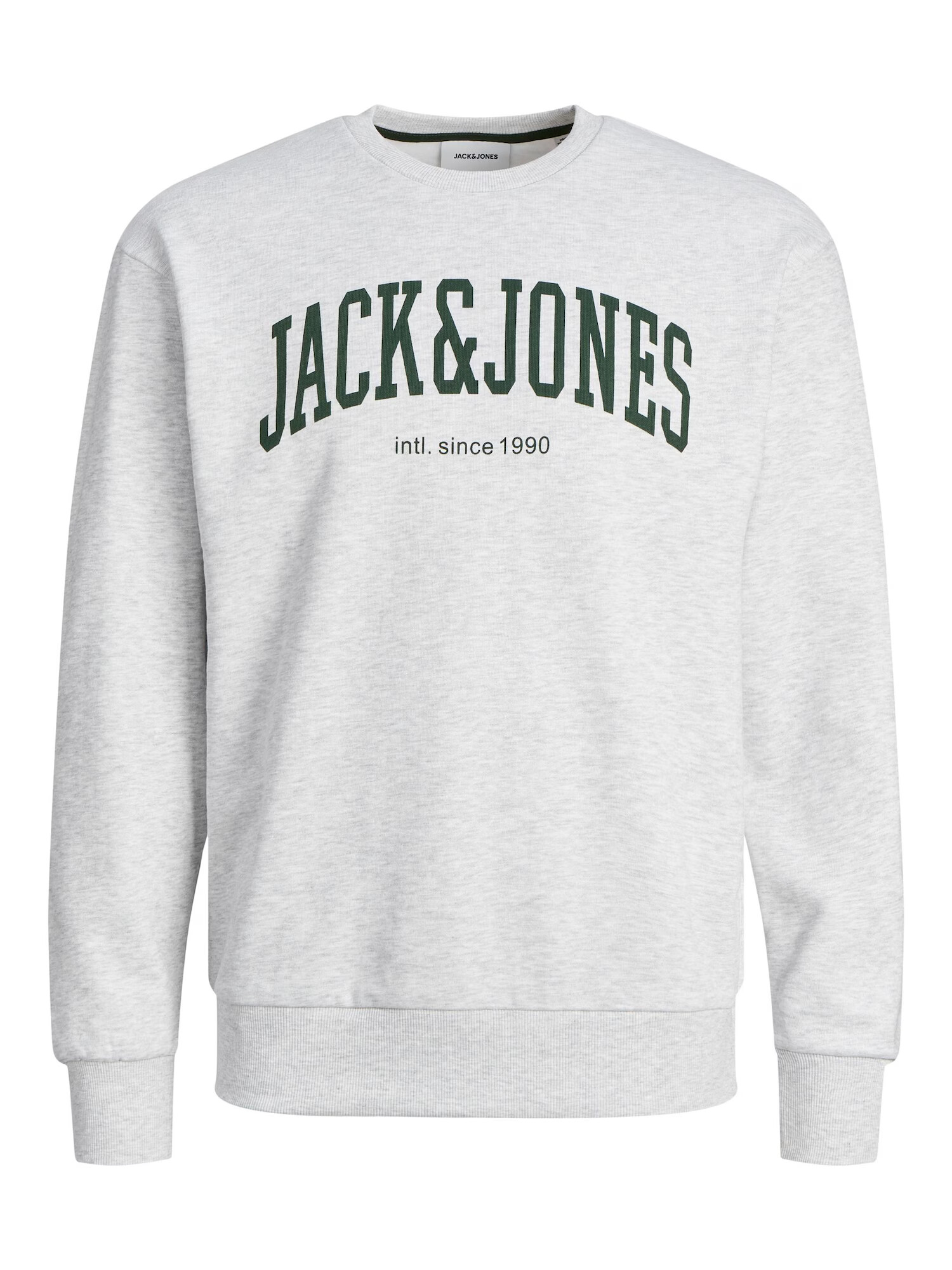 JACK & JONES Bluză de molton 'JOSH' gri deschis / gri amestecat / verde închis - Pled.ro