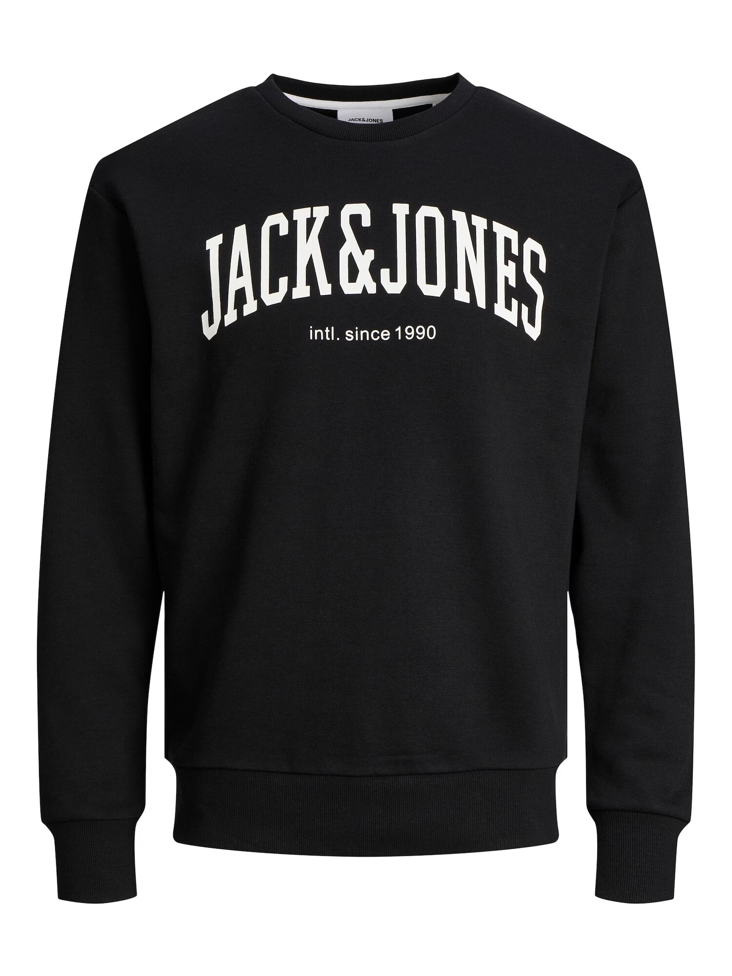 JACK & JONES Bluză de molton 'JOSH' negru / alb - Pled.ro