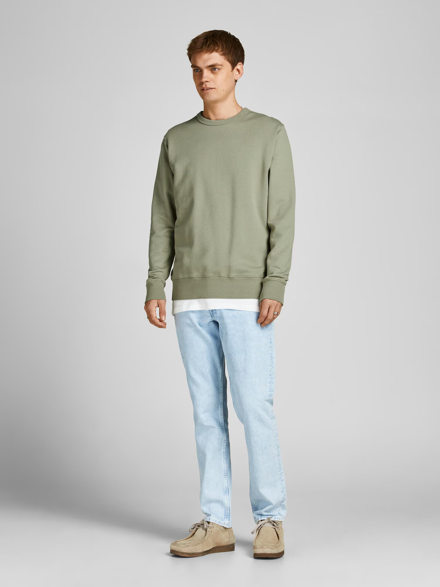 JACK & JONES Bluză de molton kaki - Pled.ro