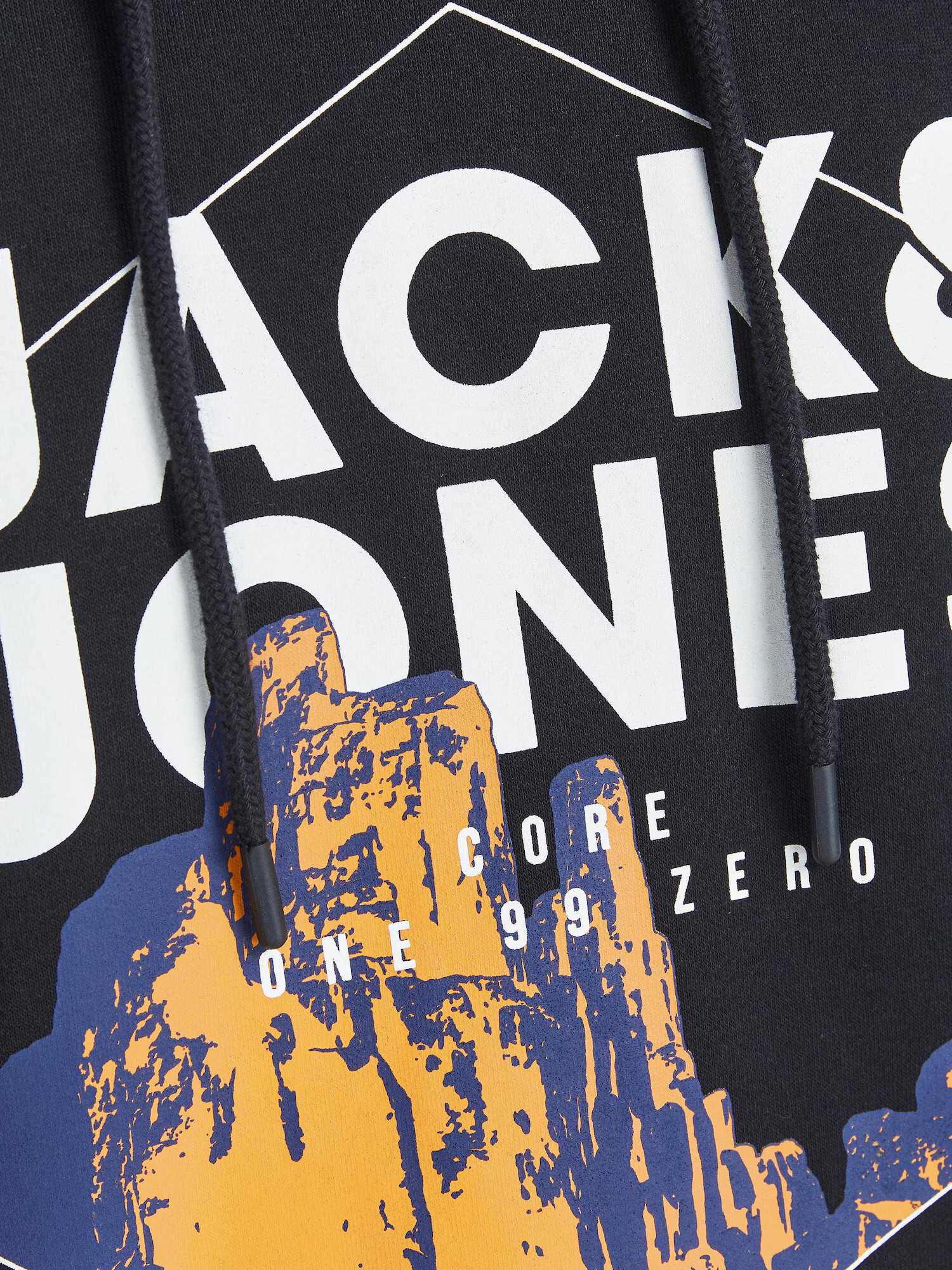 JACK & JONES Bluză de molton 'Kalf' bleumarin / galben auriu / negru / alb - Pled.ro