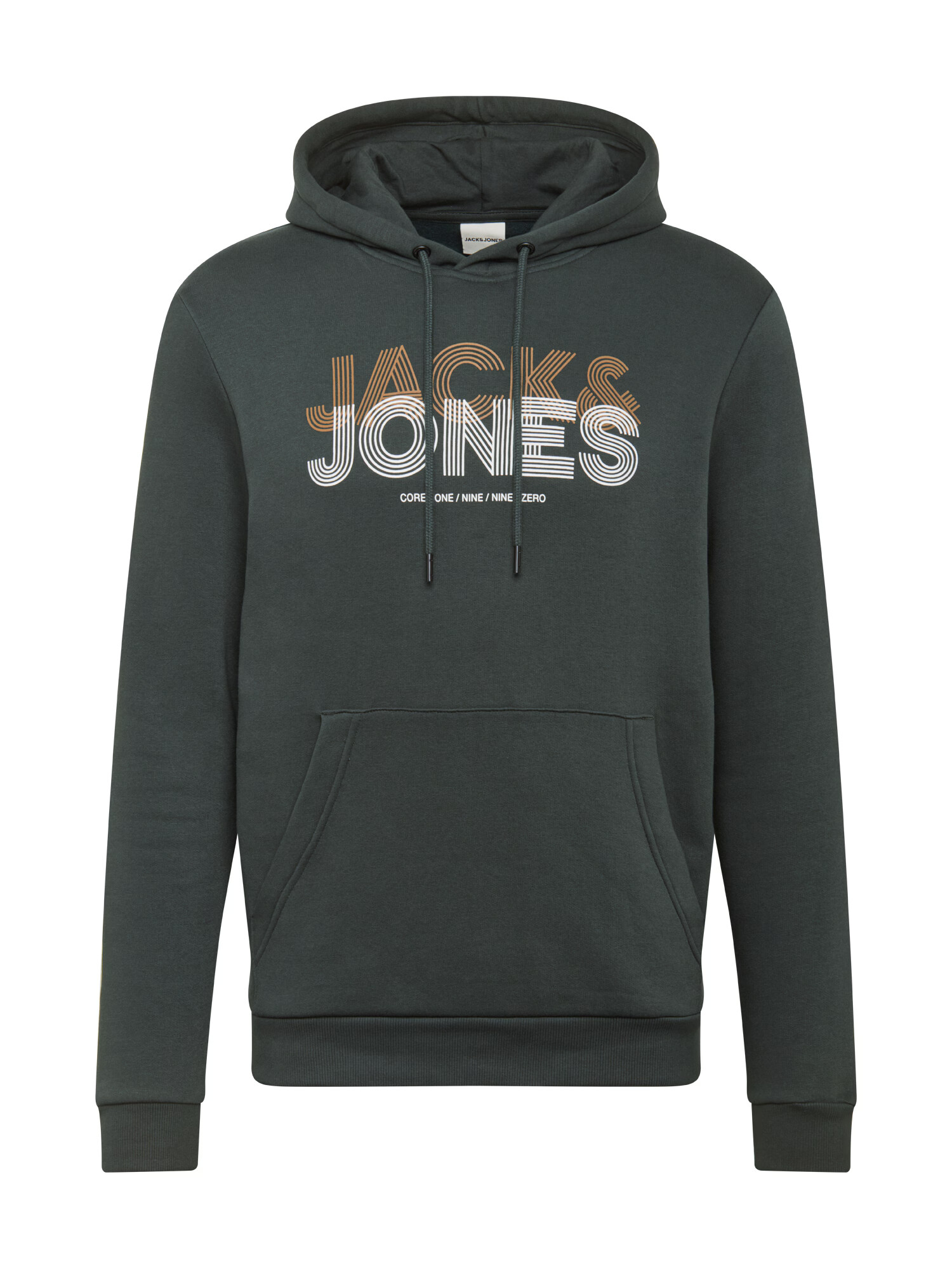 JACK & JONES Bluză de molton 'Lexus' bej / verde închis / alb - Pled.ro