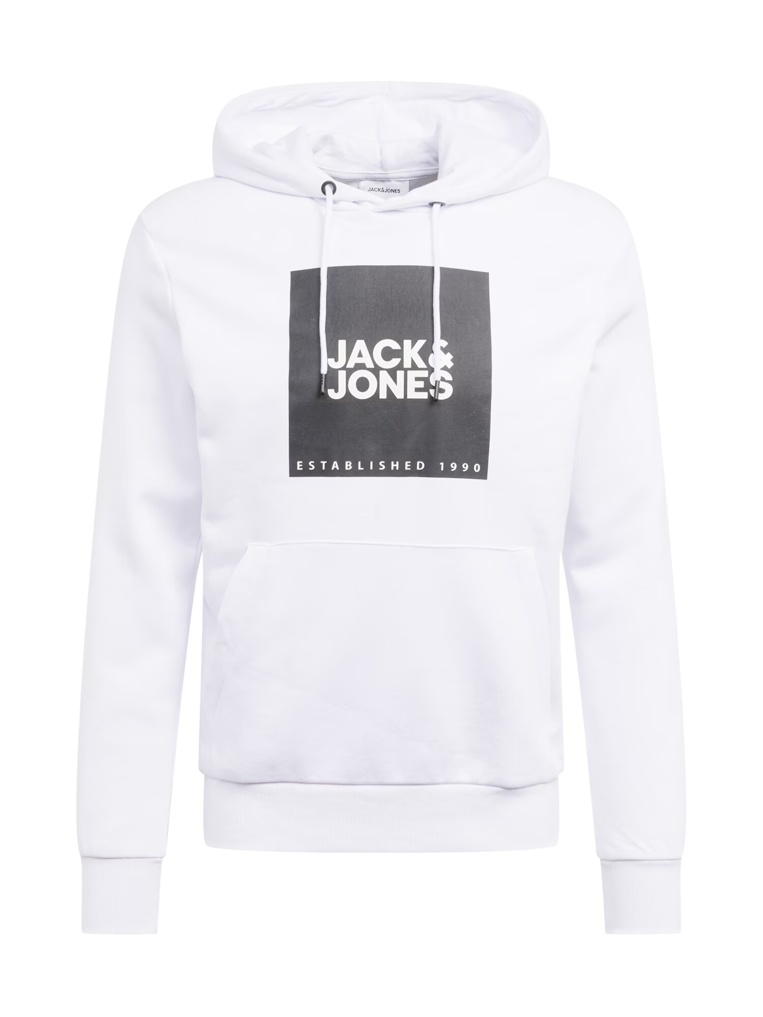 JACK & JONES Bluză de molton 'Lock' negru / alb - Pled.ro